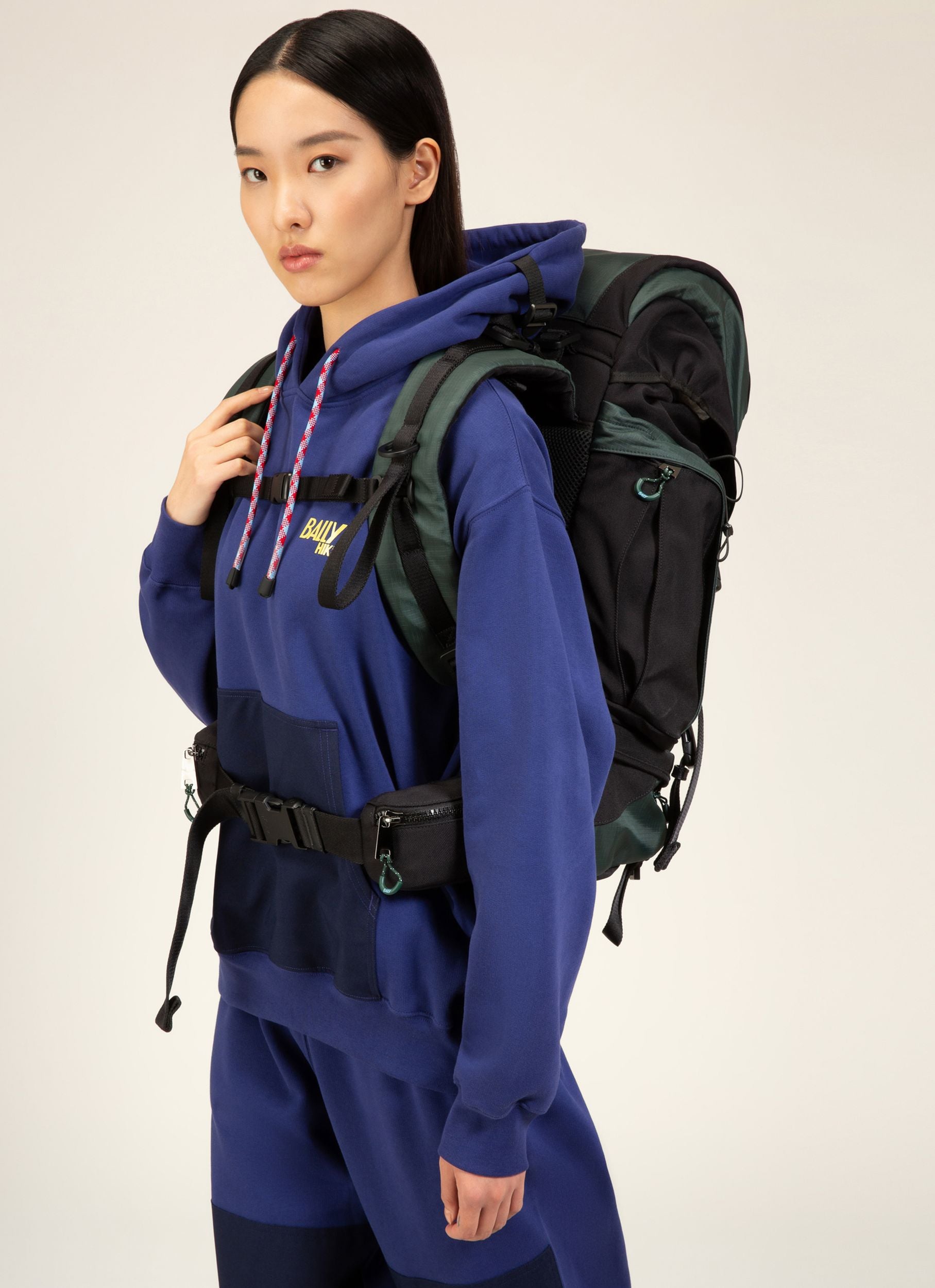 Bally Hike 3 Fabric Backpack In Black & Green - Men's - Bally - 07