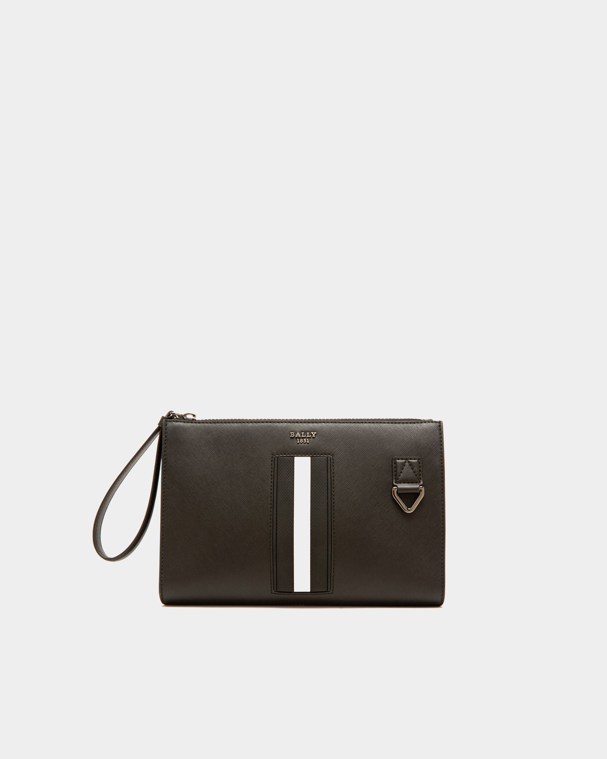Mythos Clutch In Black Leather - Men's - Bally - 01