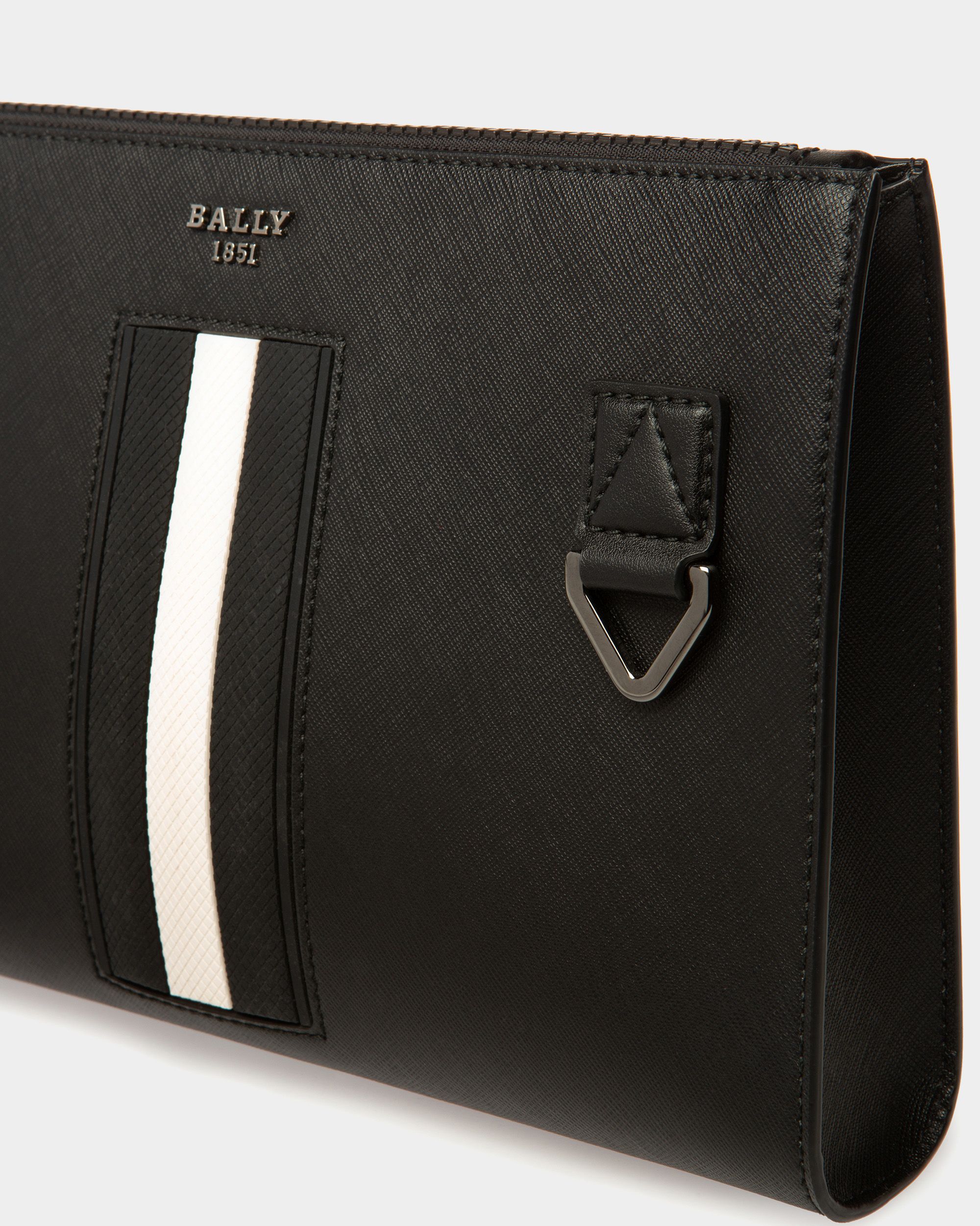 Mythos Clutch In Black Leather - Men's - Bally - 05