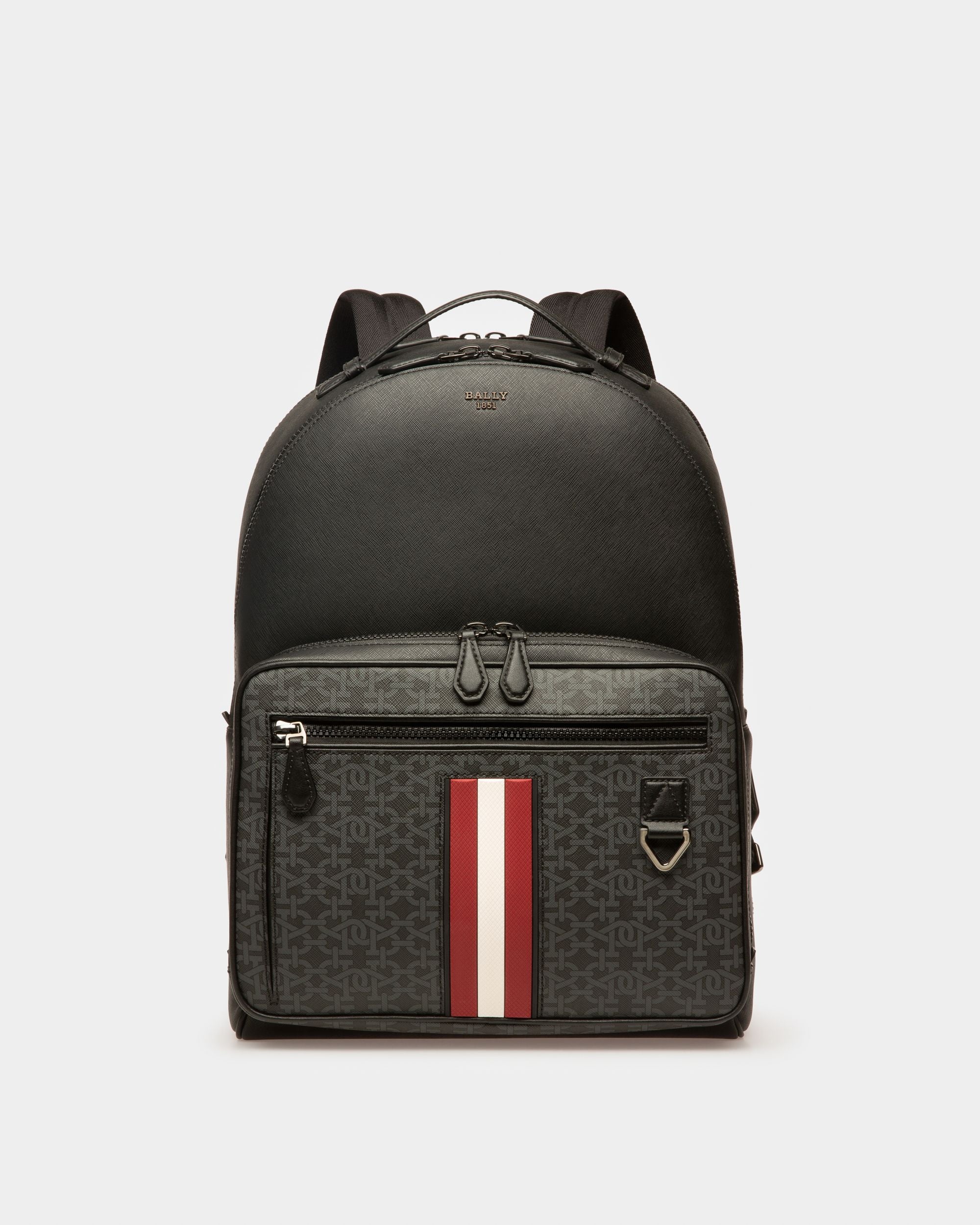 Mavrick Recycled Leather Backpack In Black - Men's - Bally - 01