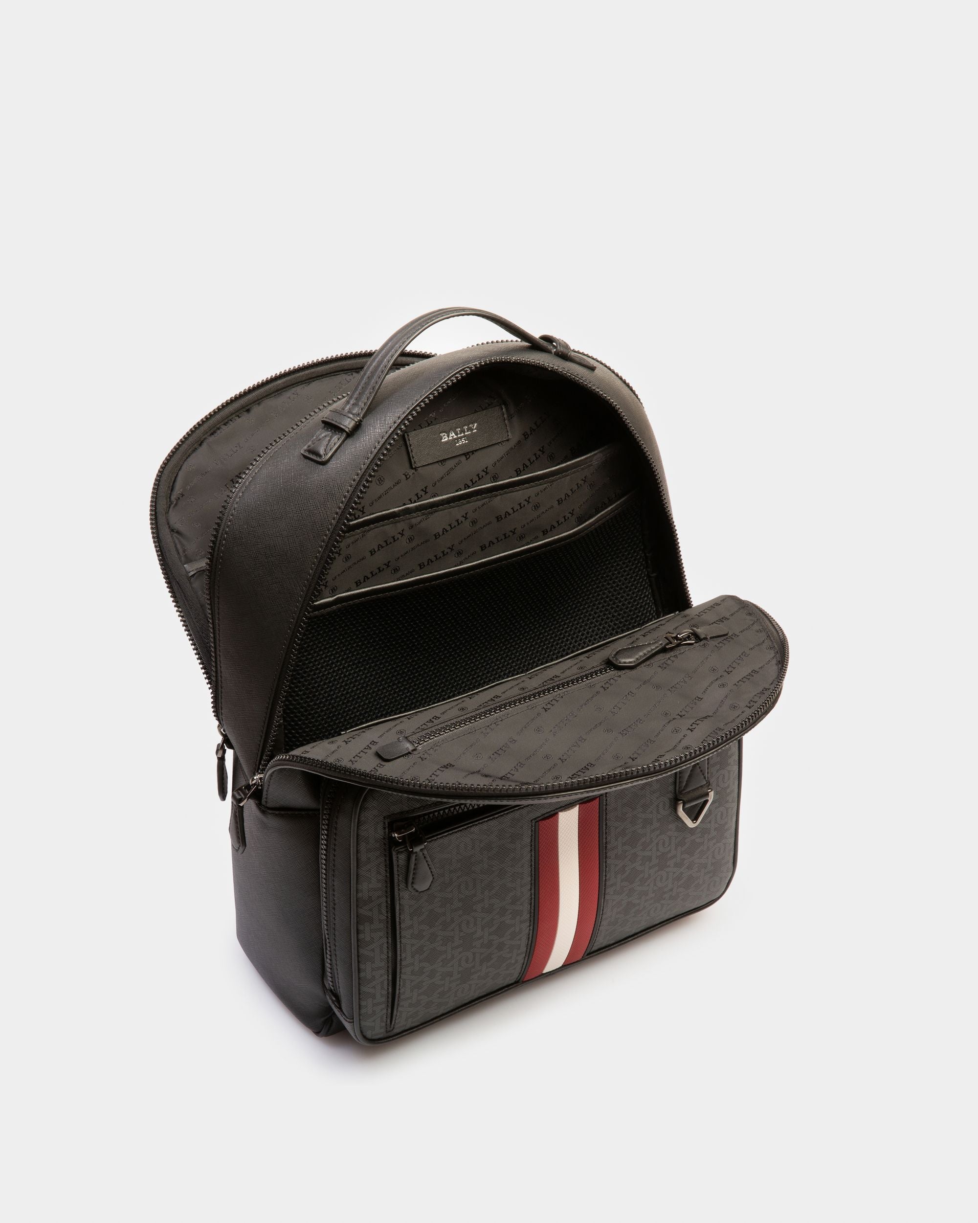 Mavrick Recycled Leather Backpack In Black - Men's - Bally - 04