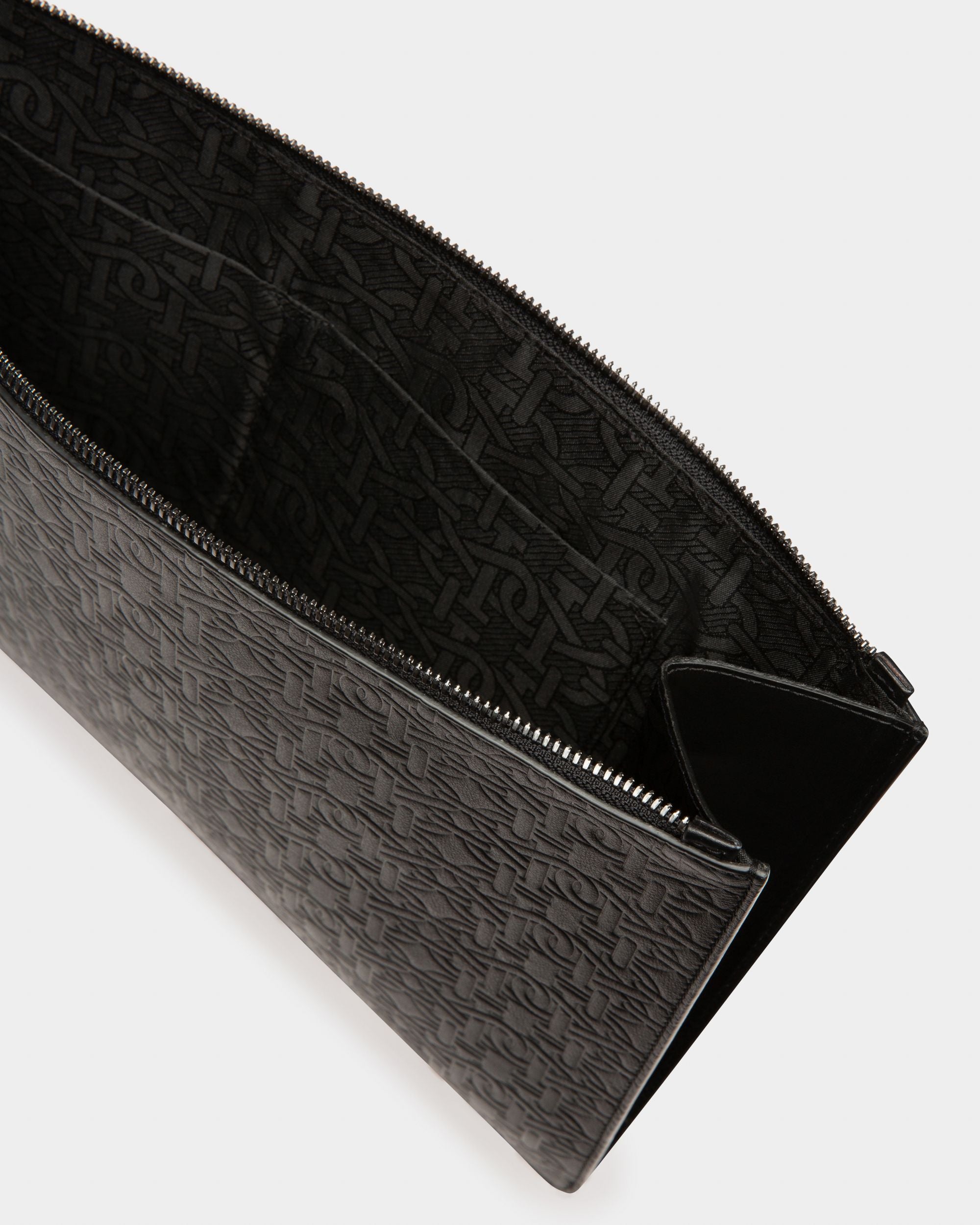 Bollis Leather Pouch In Black - Men's - Bally - 04