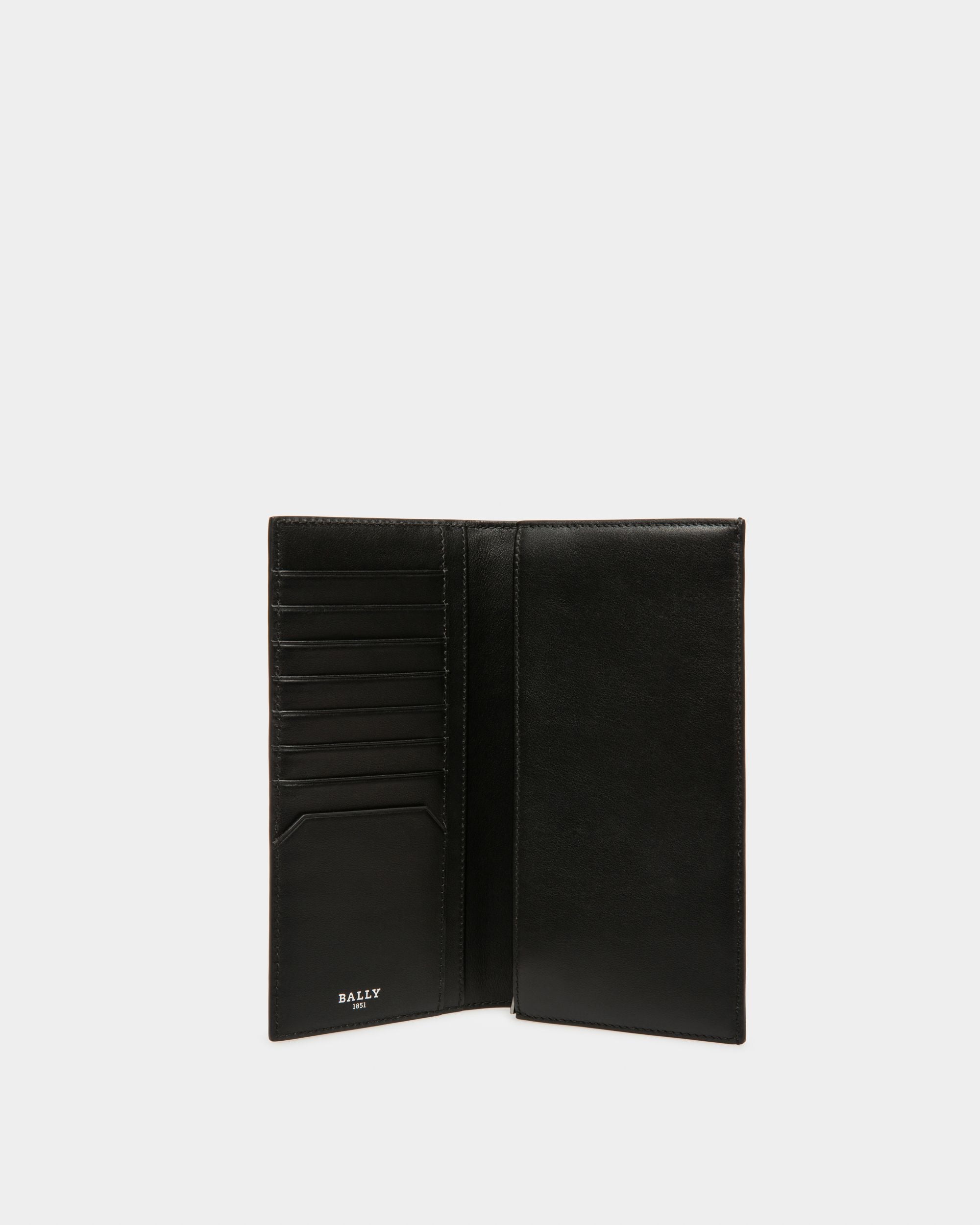 Baliro Recycled Leather Continental Wallet In Black - Men's - Bally - 03