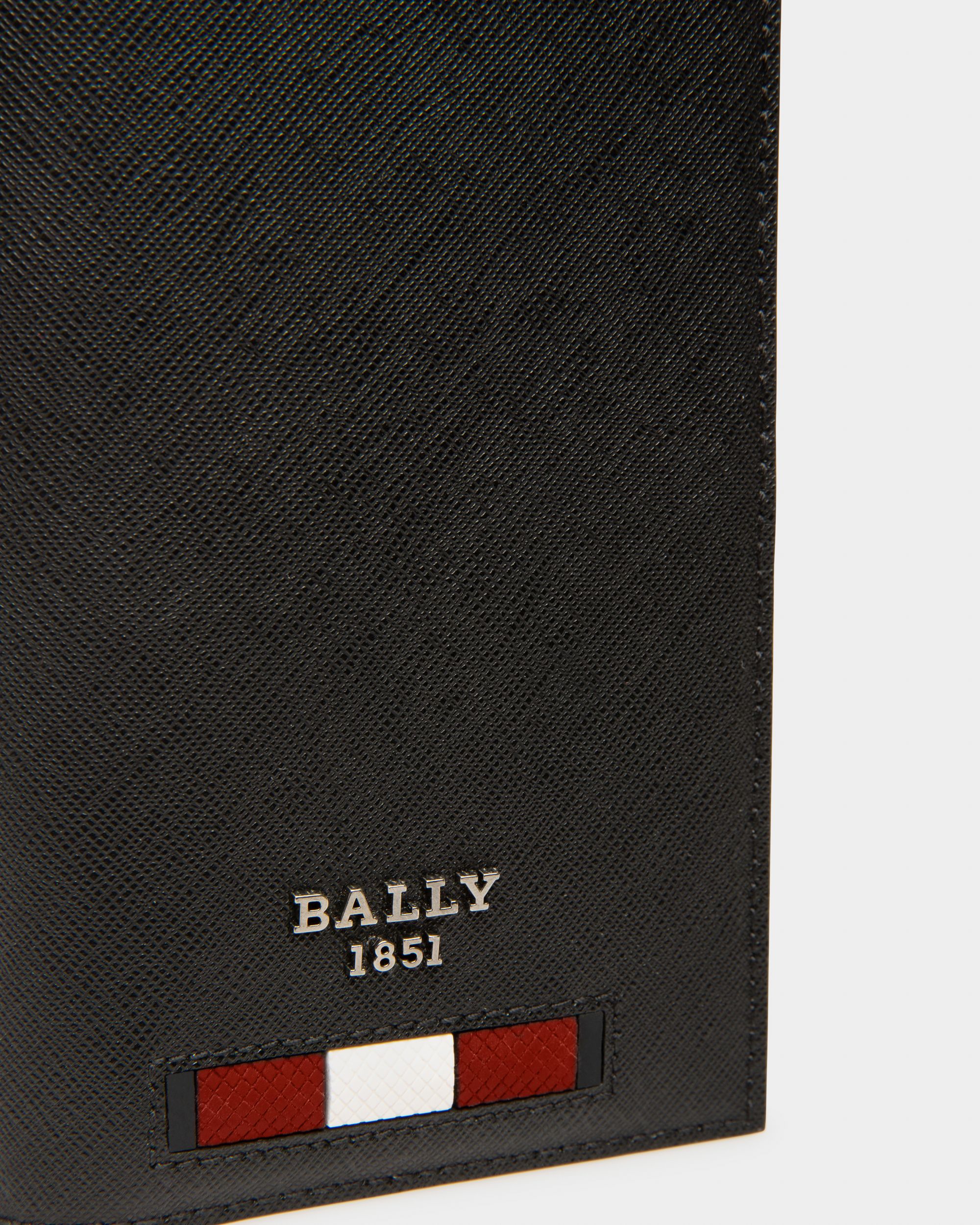 Baliro Recycled Leather Continental Wallet In Black - Men's - Bally - 04