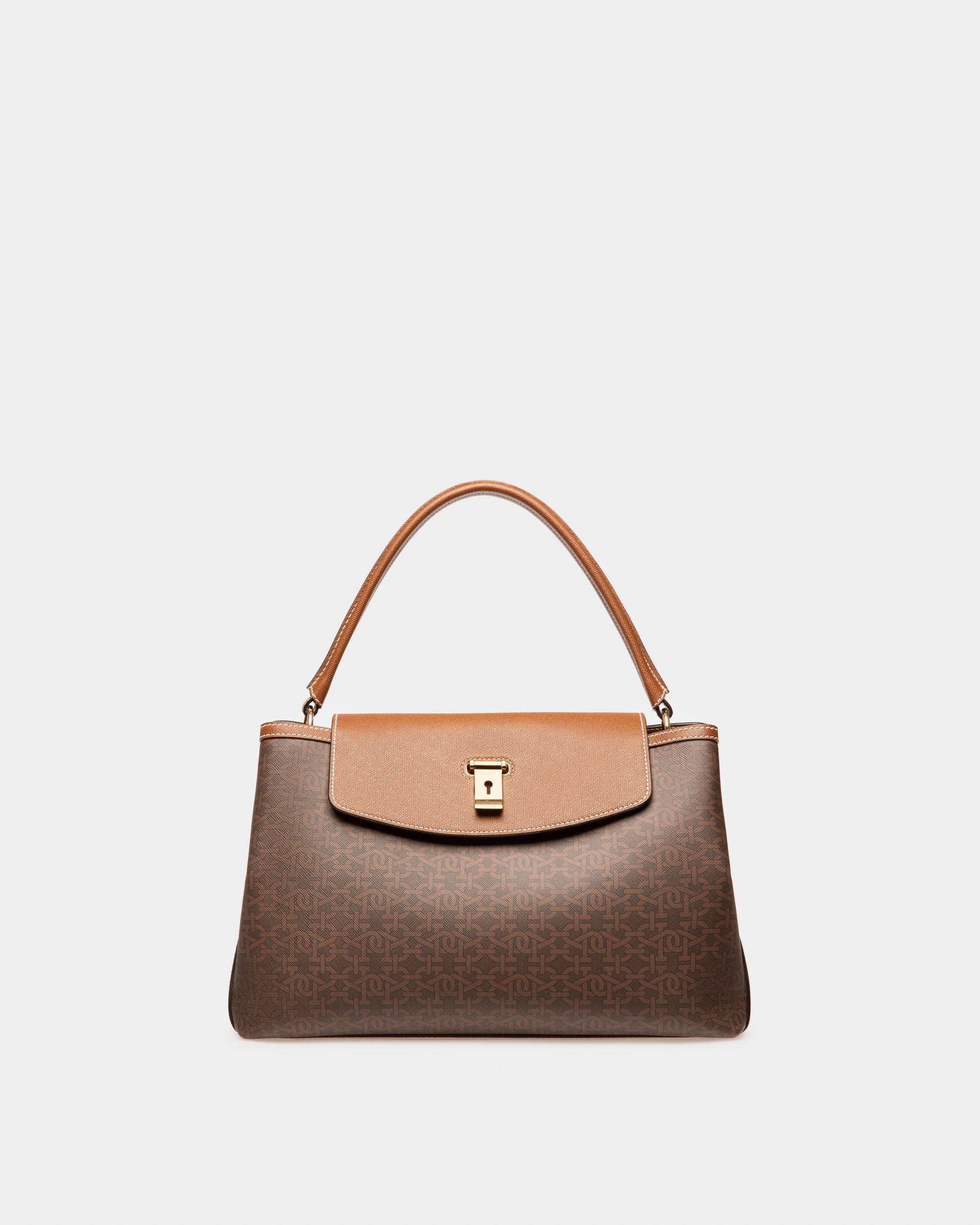 Layka Tpu Top Handle Bag In Brown - Women's - Bally - 01