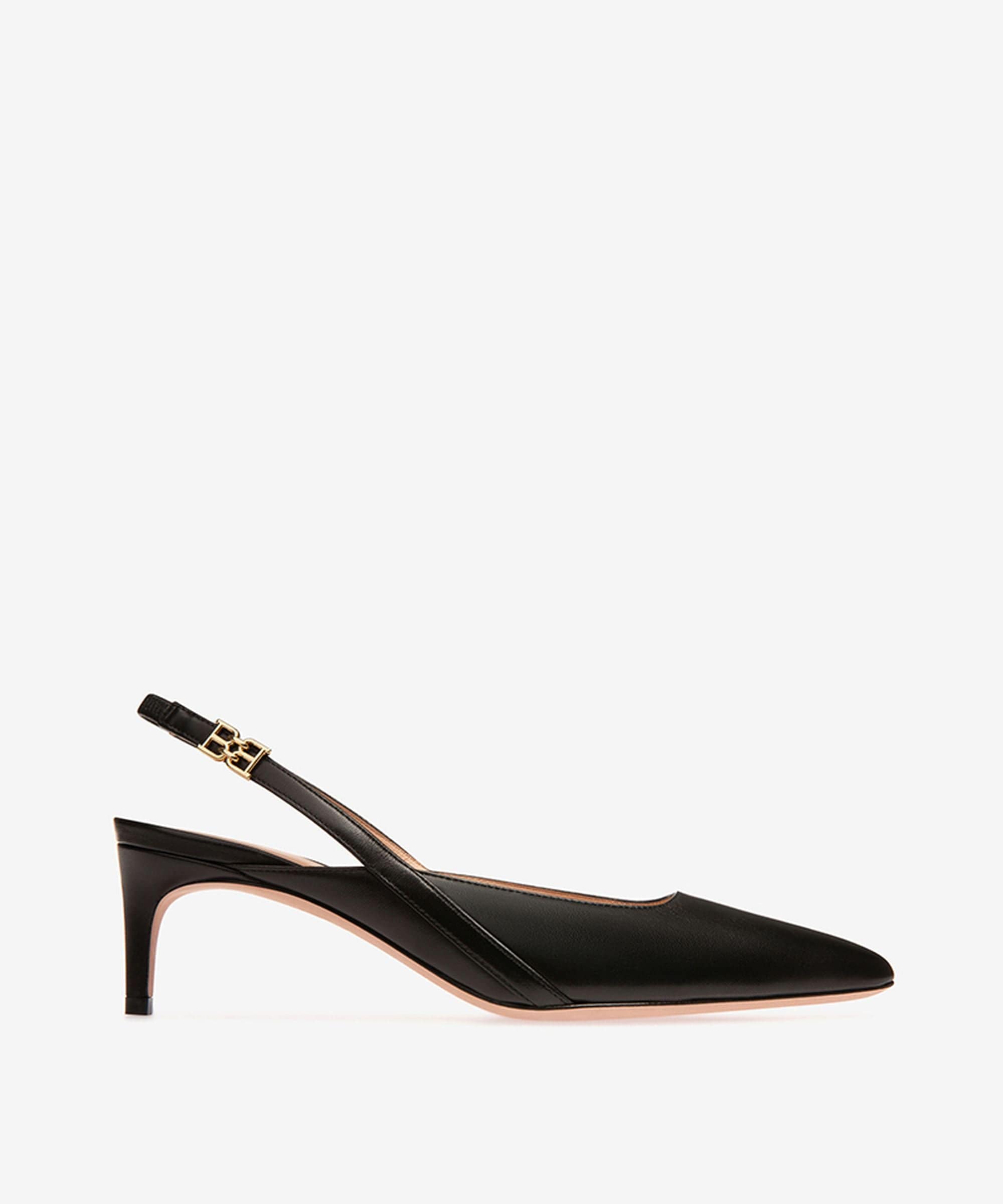 Edeline Leather Slingback Pumps In Black - Women's - Bally - 01