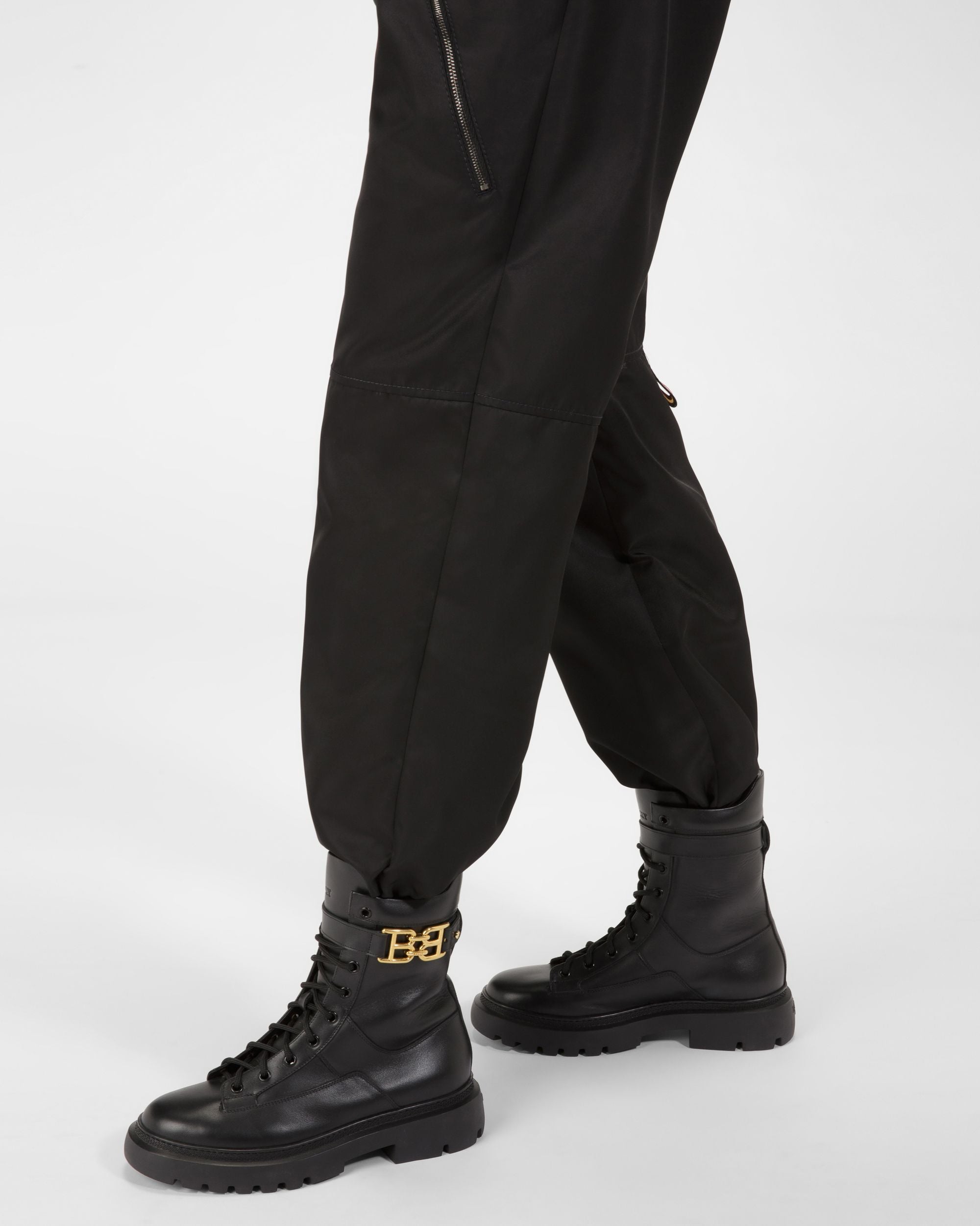 Gioele Leather Boots In Black - Women's - Bally - 03