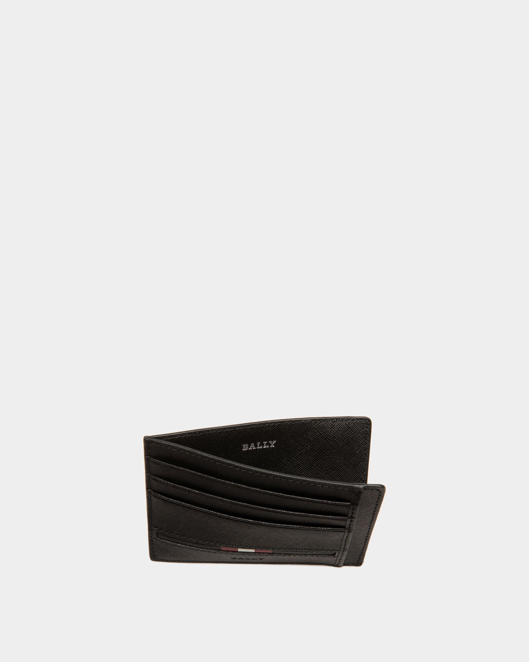 Business Card Holder In Black Bovine Split - Men's - Bally - 03