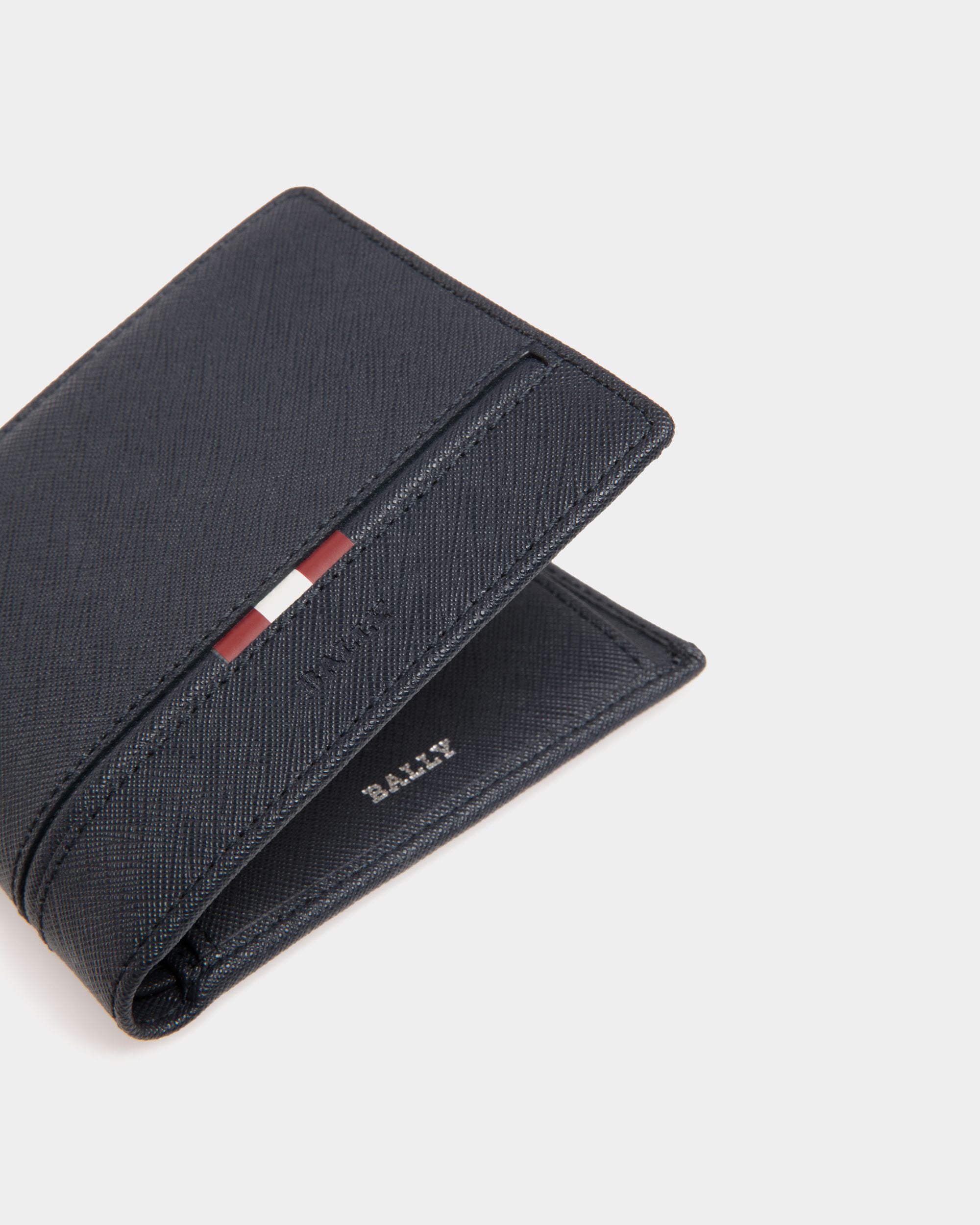 Wallet In Blue Bovine Split - Men's - Bally - 04