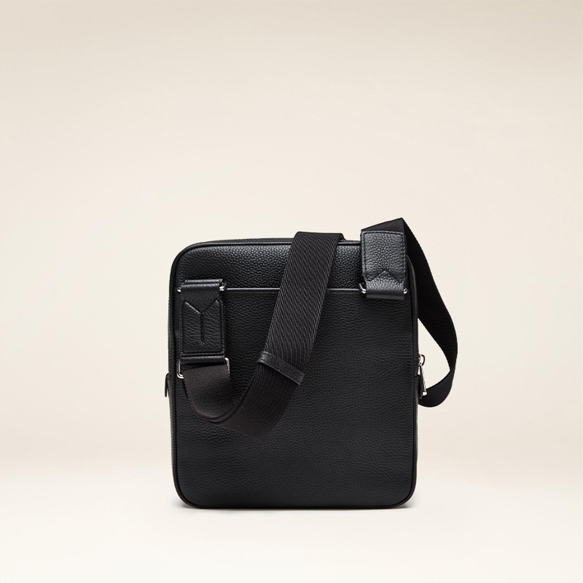 Crossbody Bag in Black Grained Leather - Men's - Bally - 02