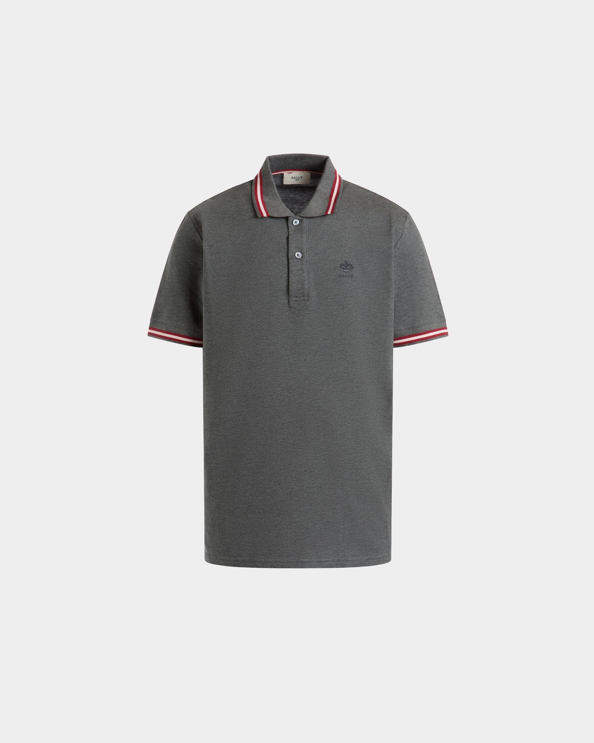 Polo In Grey Cotton - Men's - Bally - 01