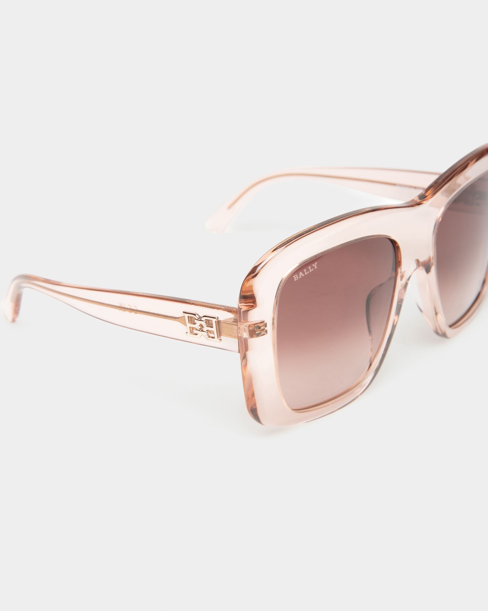 Constance Acetate Sunglasses In Shiny Pink - Women's - Bally - 02
