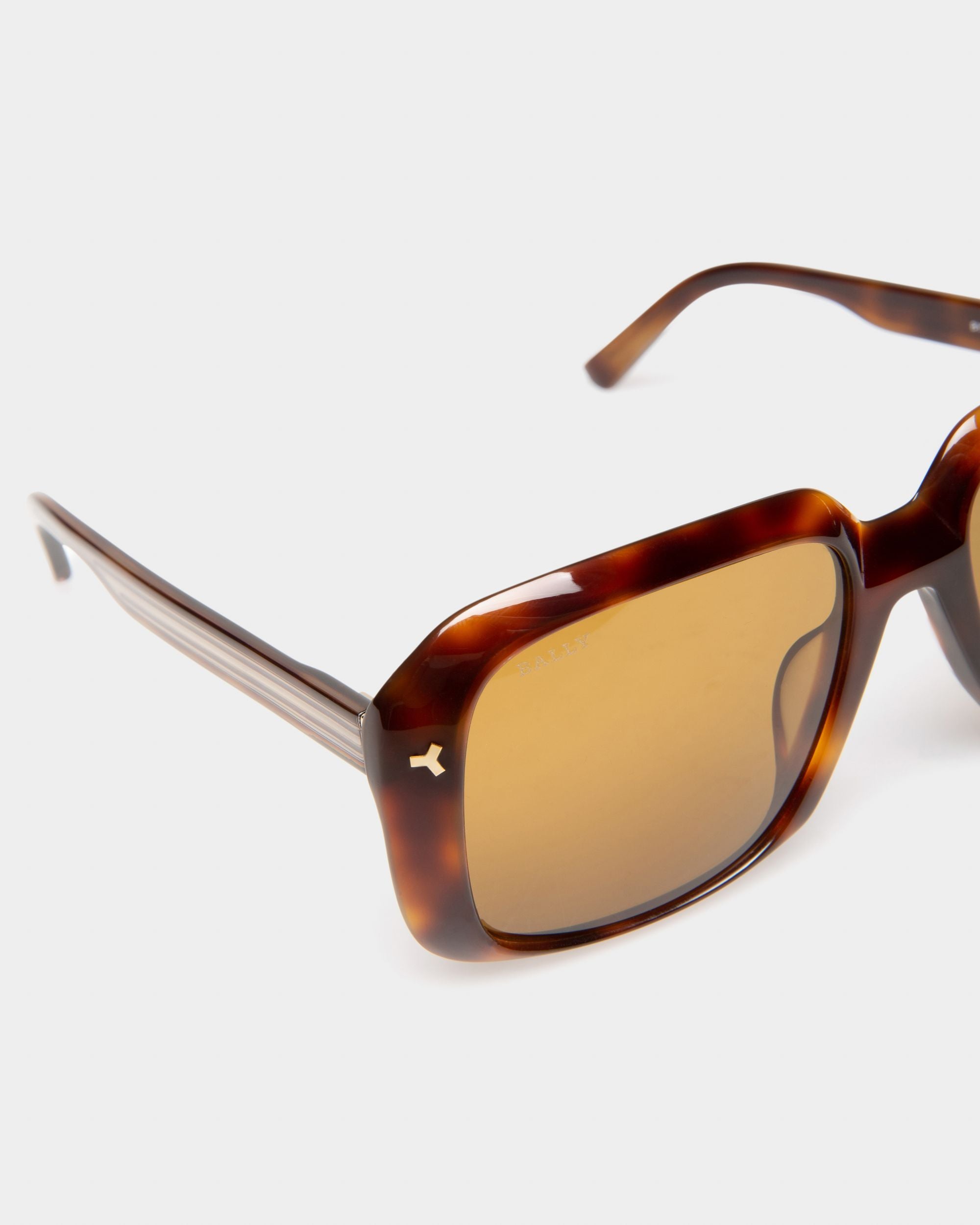 Thun Acetate Sunglasses In Dark Havana - Men's - Bally - 02