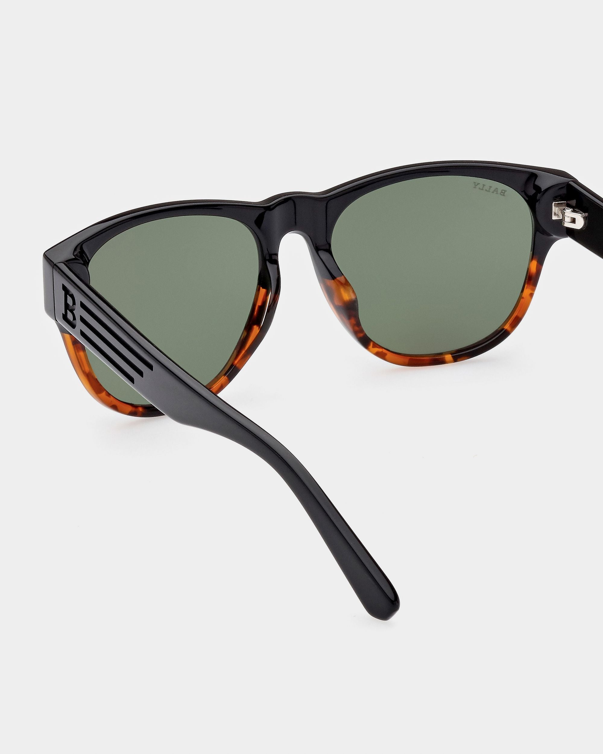 Medel Acetate Sunglasses In Havana Brown & Black - Men's - Bally - 02