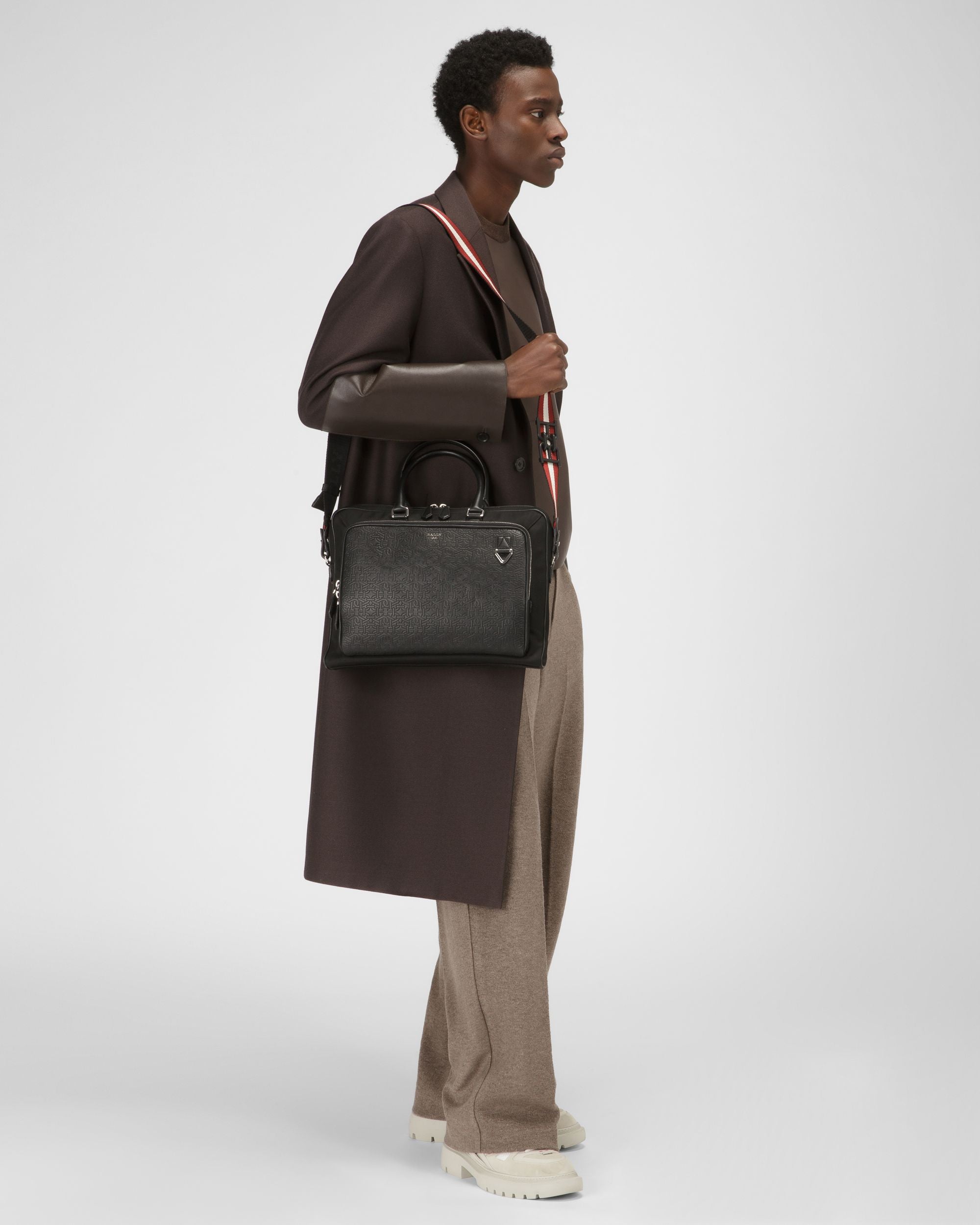 Cahrl Nylon & Leather Beniness Bag In Black - Men's - Bally - 02