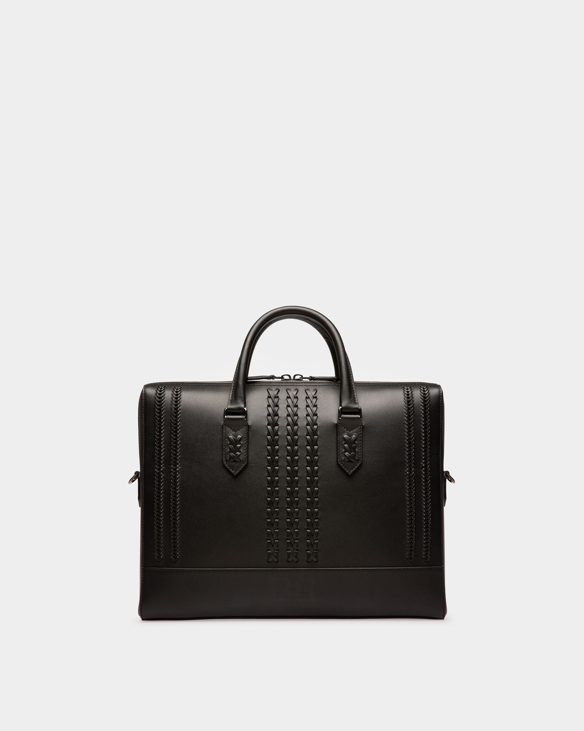 Celter Leather Business Bag In Black - Men's - Bally - 01