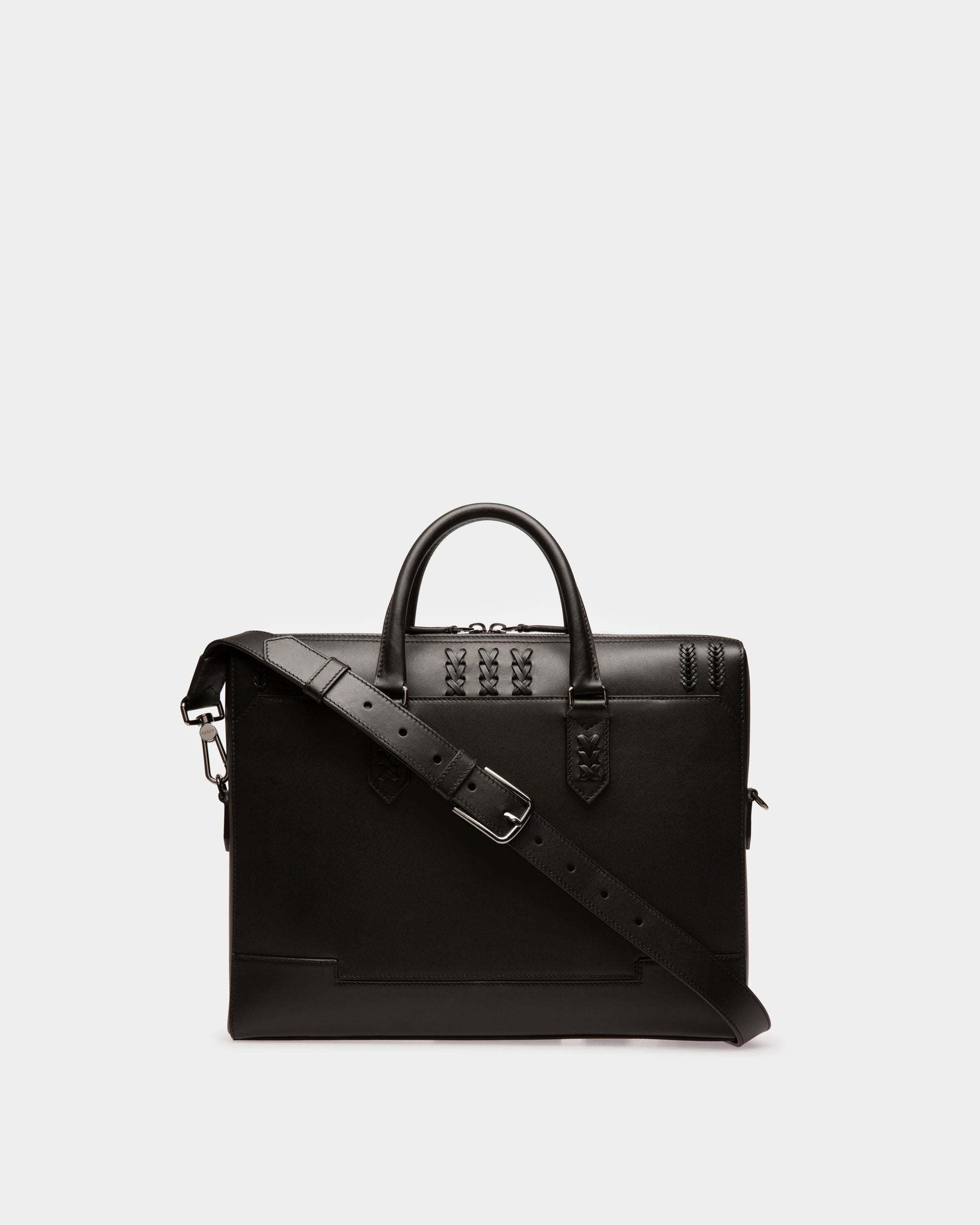 Celter Leather Business Bag In Black - Men's - Bally - 03