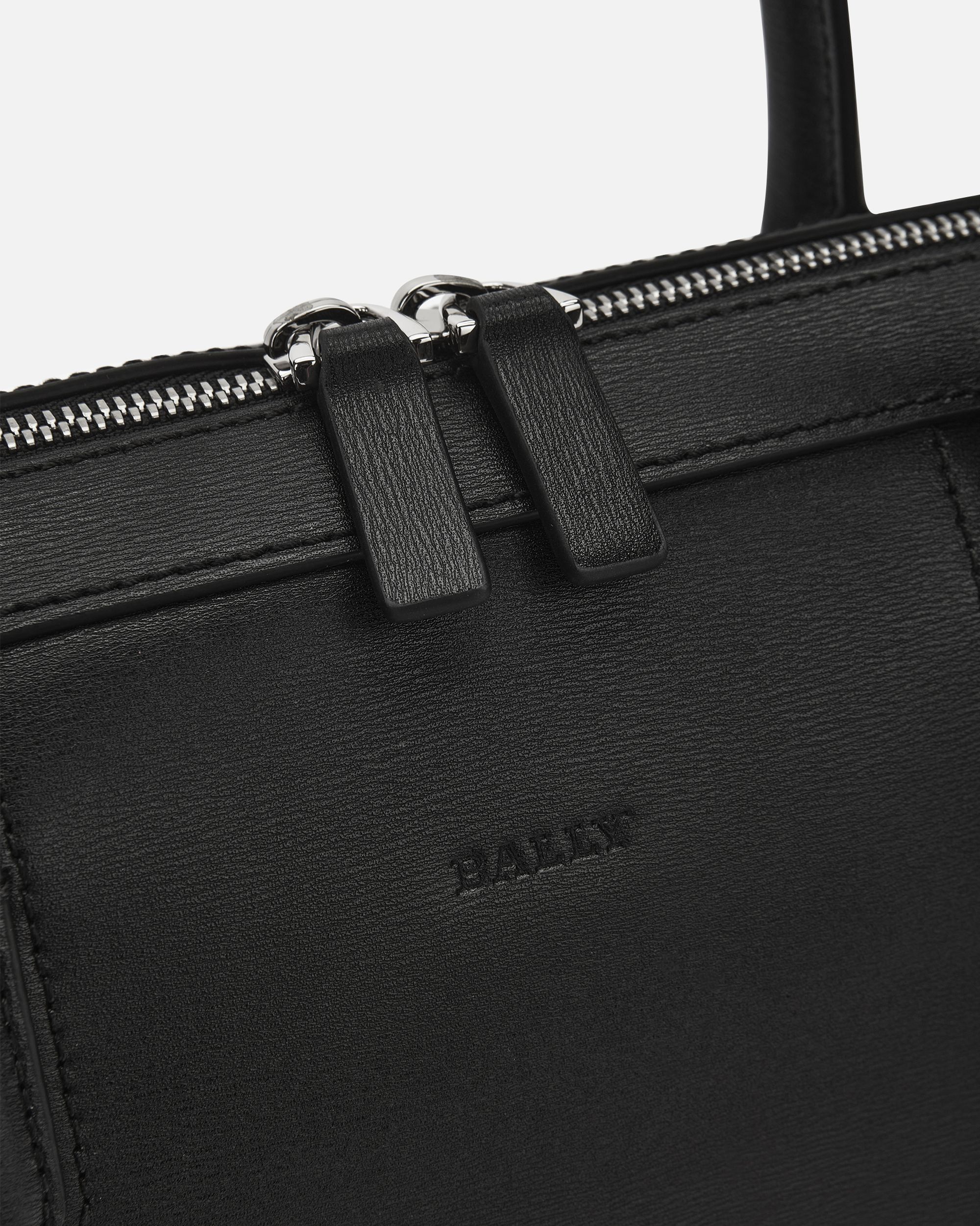 Men's Black Leather Briefcase - Men's - Bally - 05