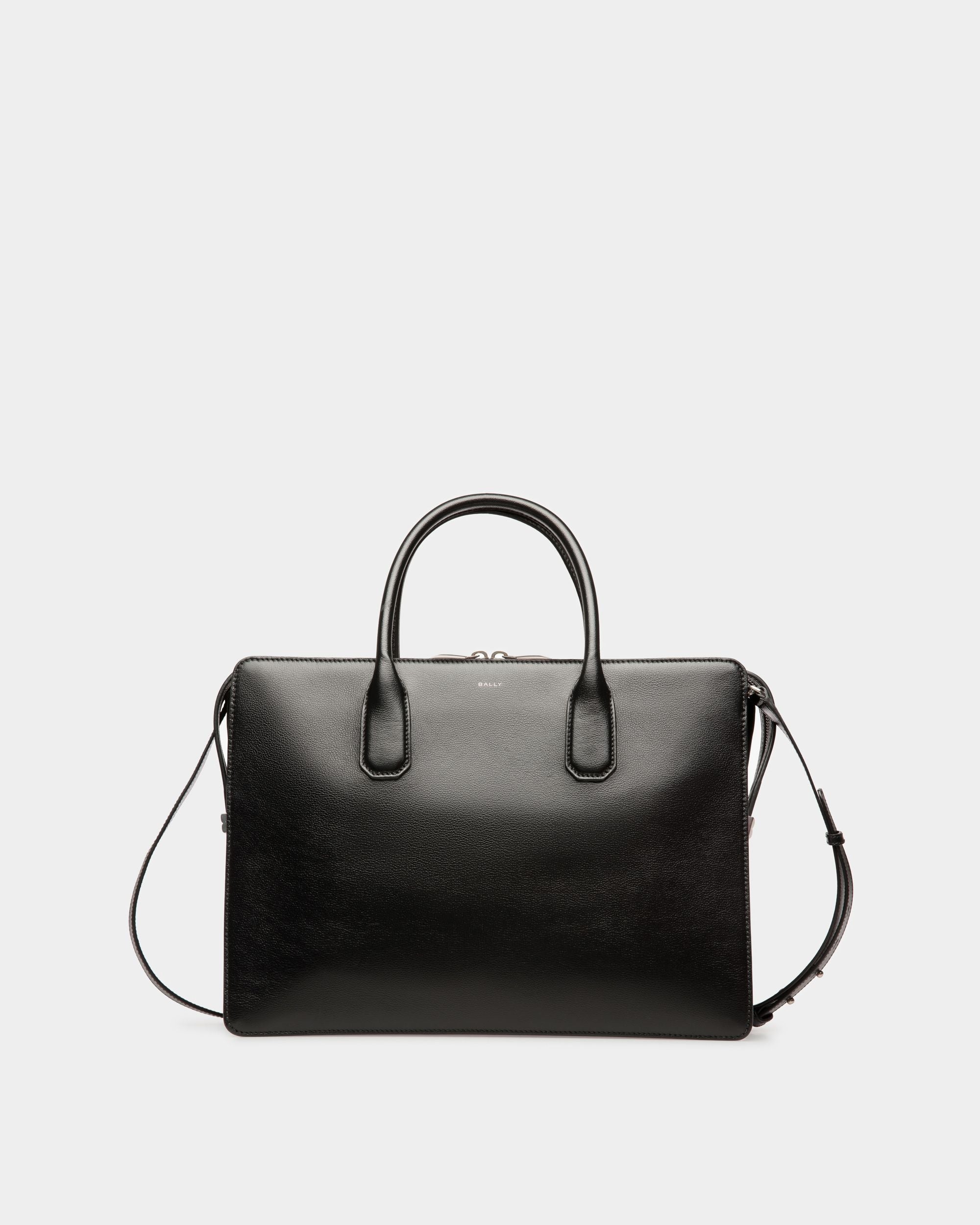 Banque Business Bag In Black Leather - Men's - Bally - 01