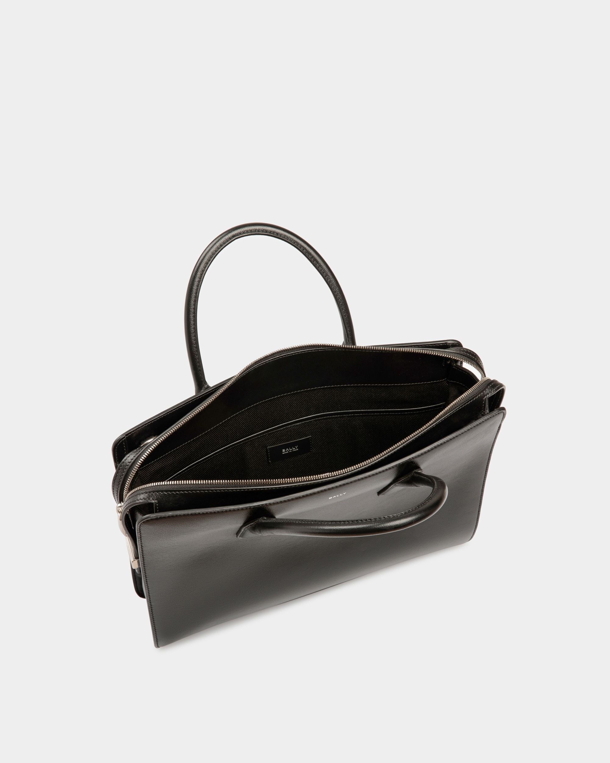 Banque Business Bag In Black Leather - Men's - Bally - 05