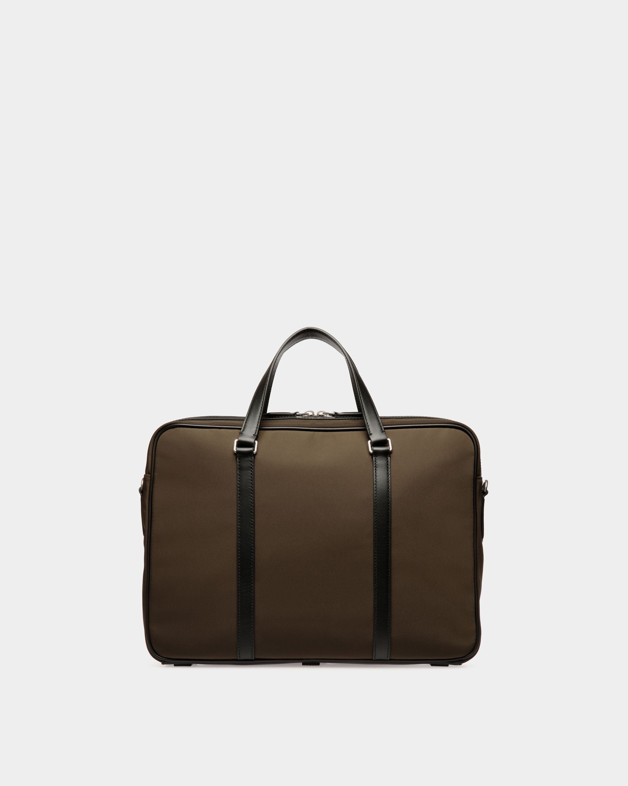 Code Briefcase In Military Green Nylon - Men's - Bally - 02