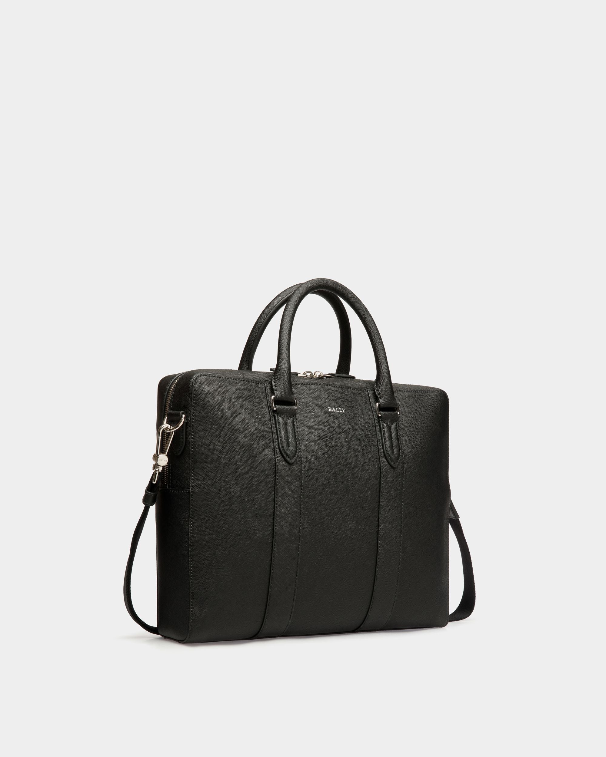 Business Bag In Black Bovine Split - Men's - Bally - 03