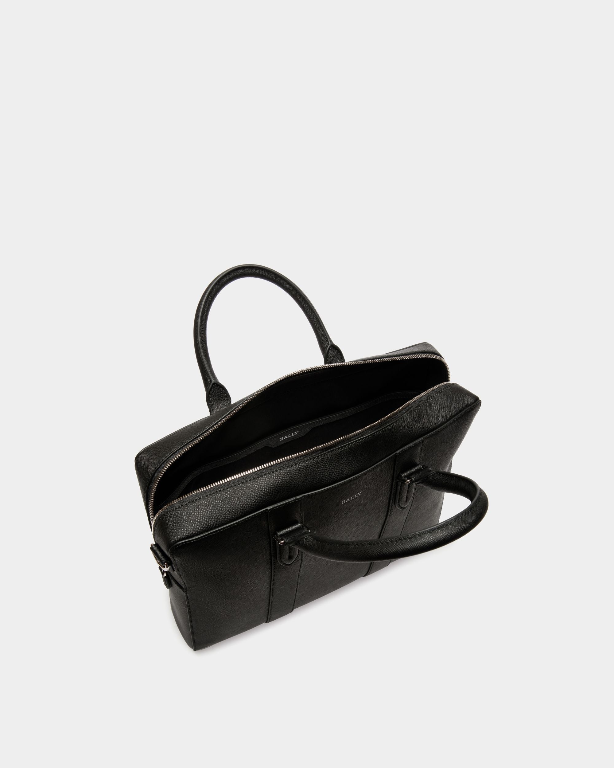 Business Bag In Black Bovine Split - Men's - Bally - 04