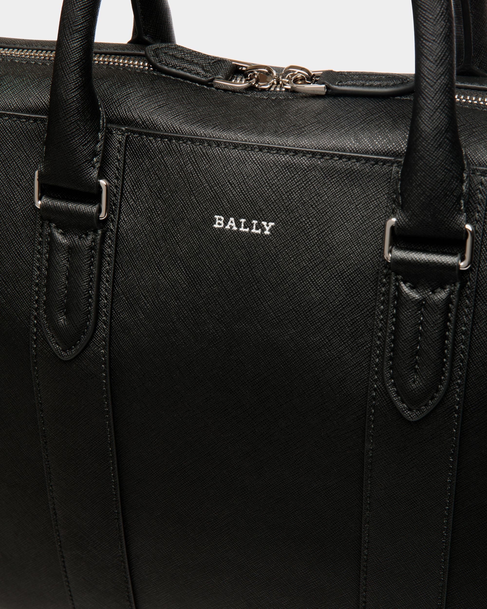 Business Bag In Black Bovine Split - Men's - Bally - 05