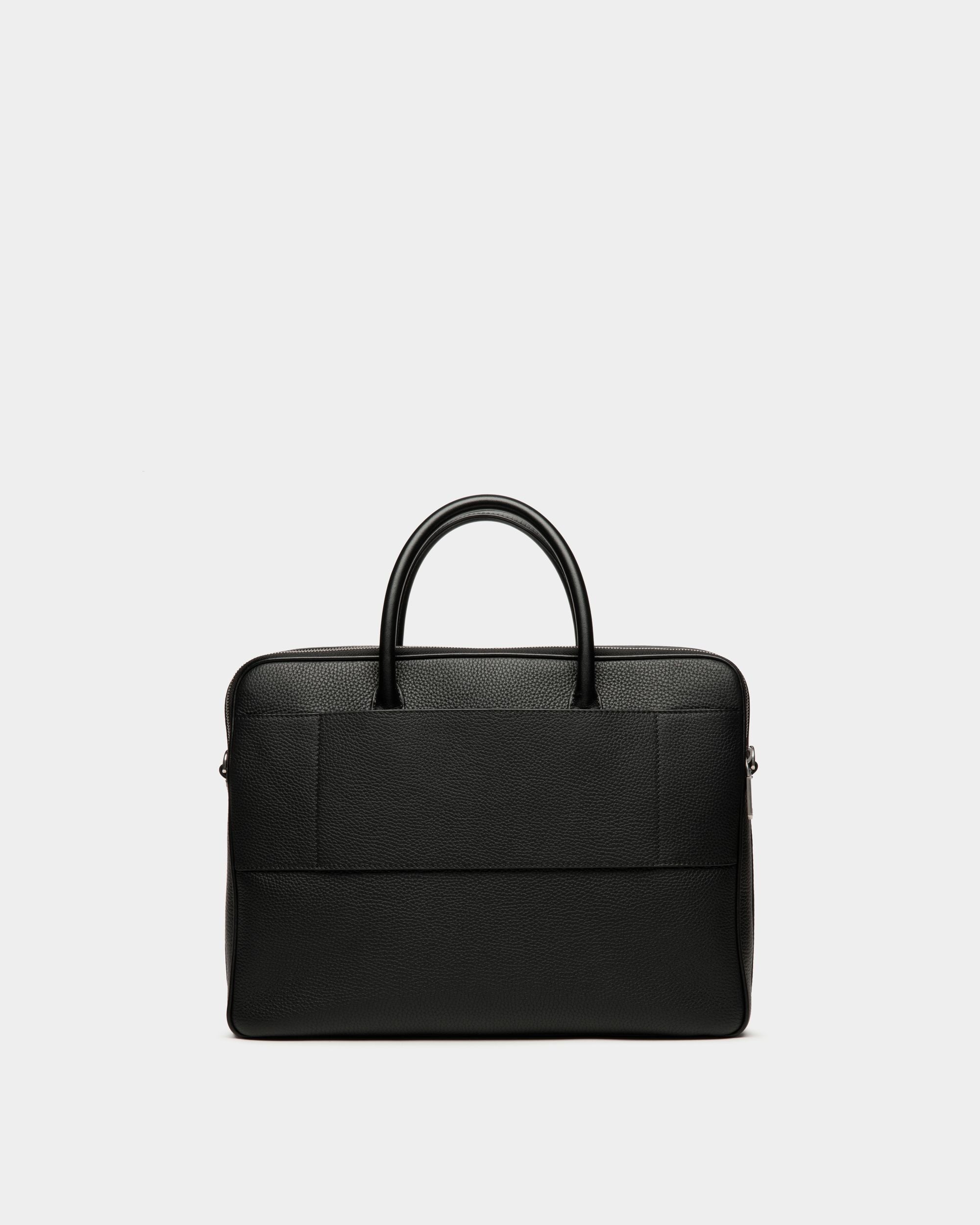 Oeden Briefcase in Black Leather - Men's - Bally - 02