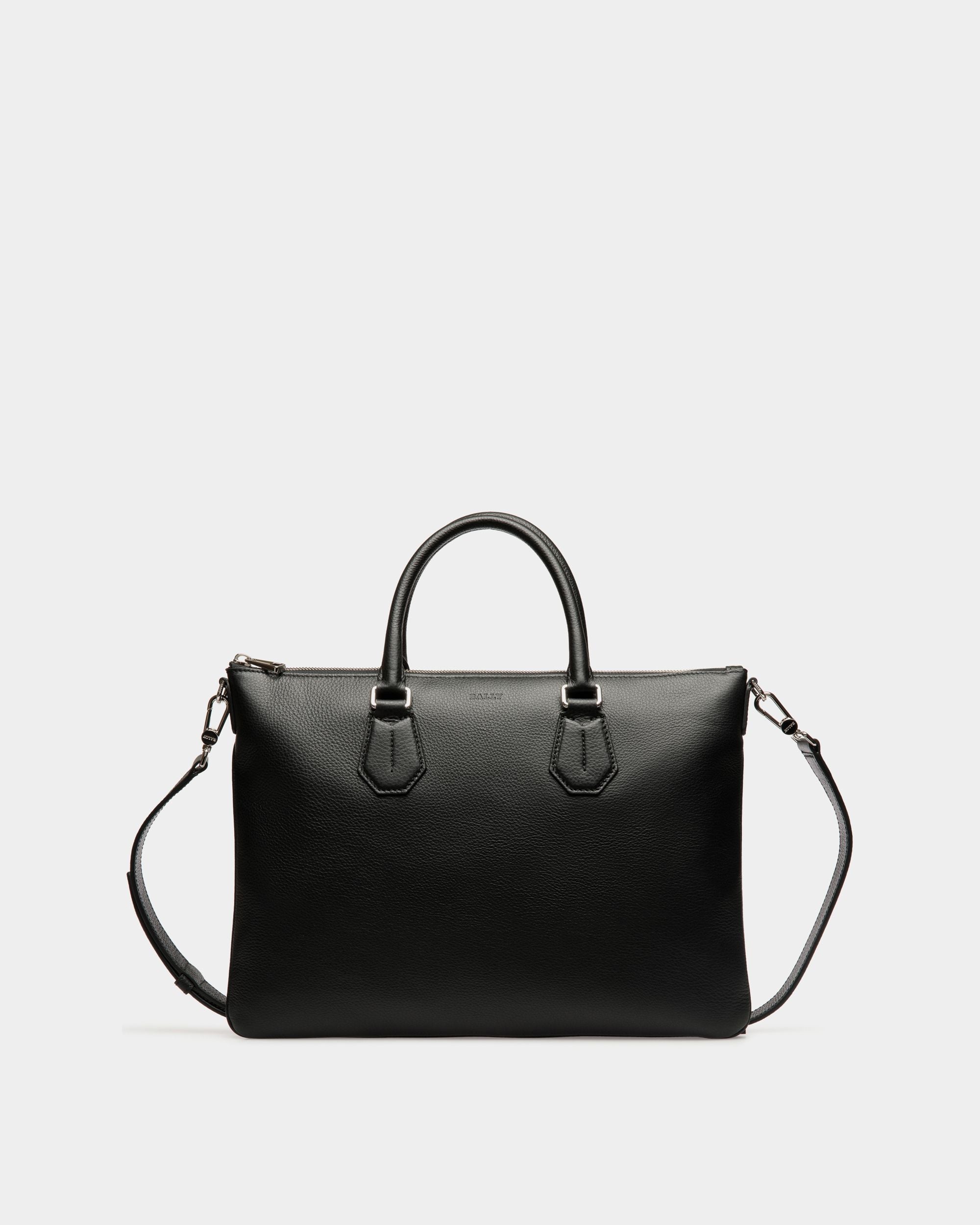 Business Bag In Black Leather - Men's - Bally - 01
