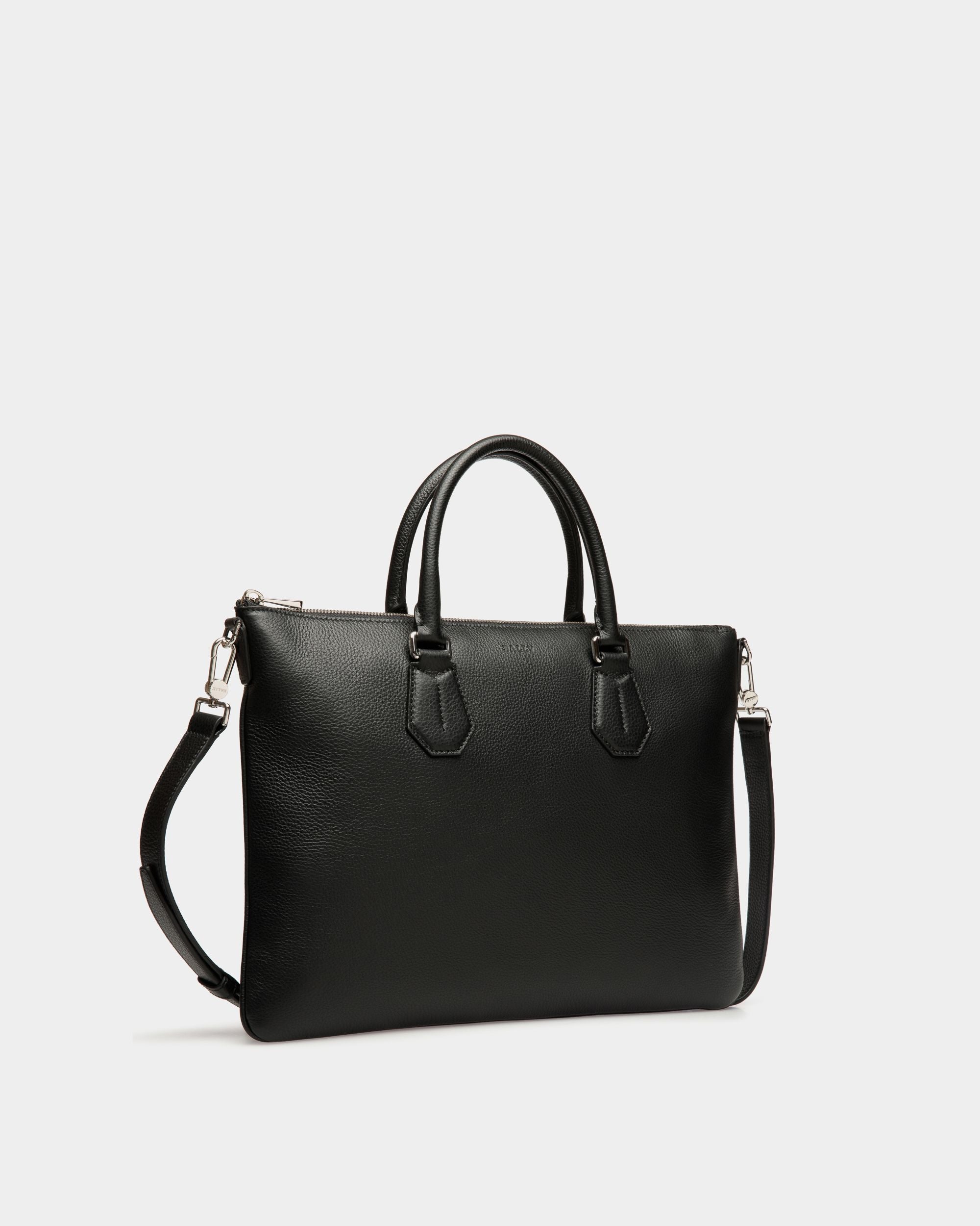Business Bag In Black Leather - Men's - Bally - 03