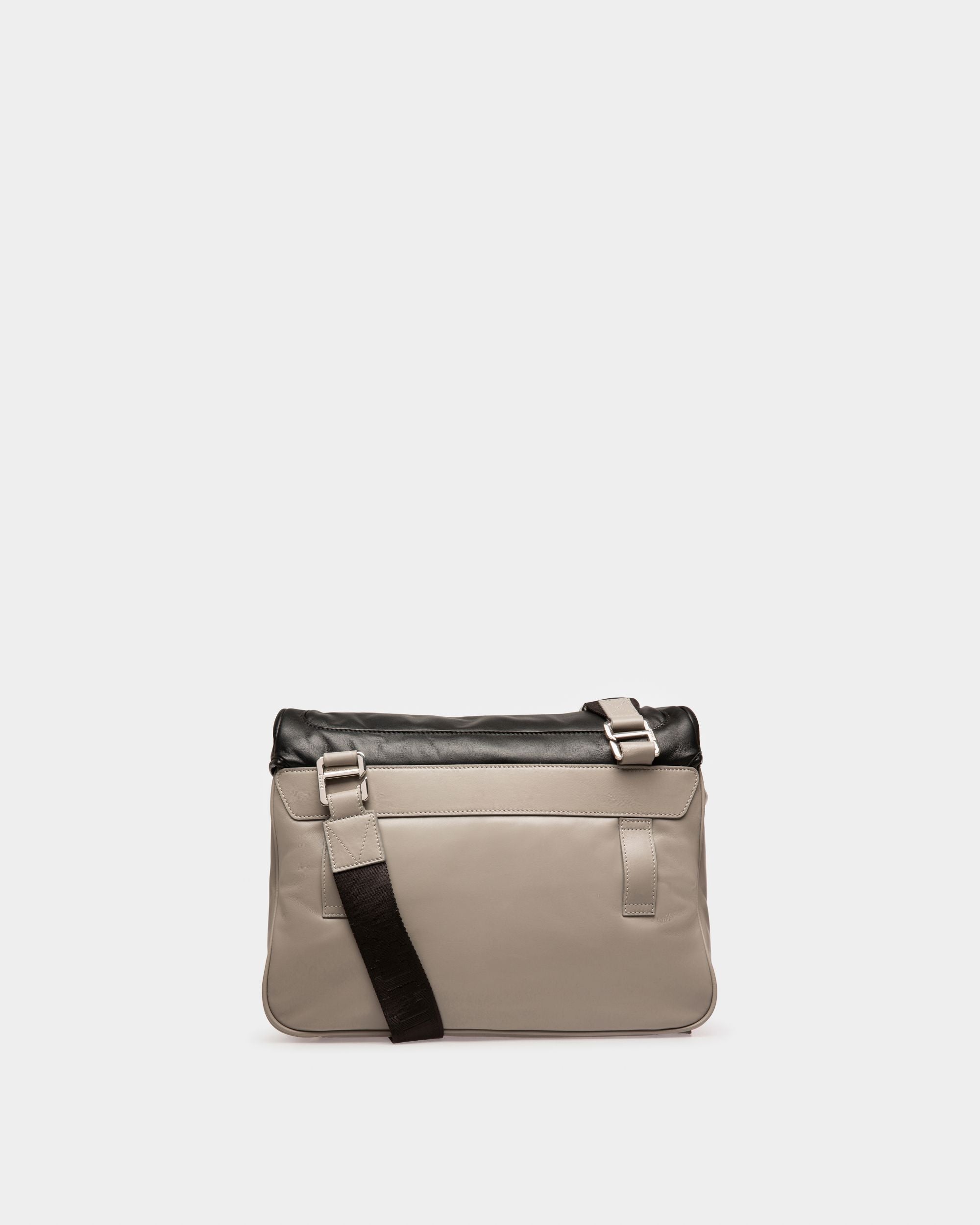Adil Leather Messenger Bag In Sasso & Black - Men's - Bally - 03