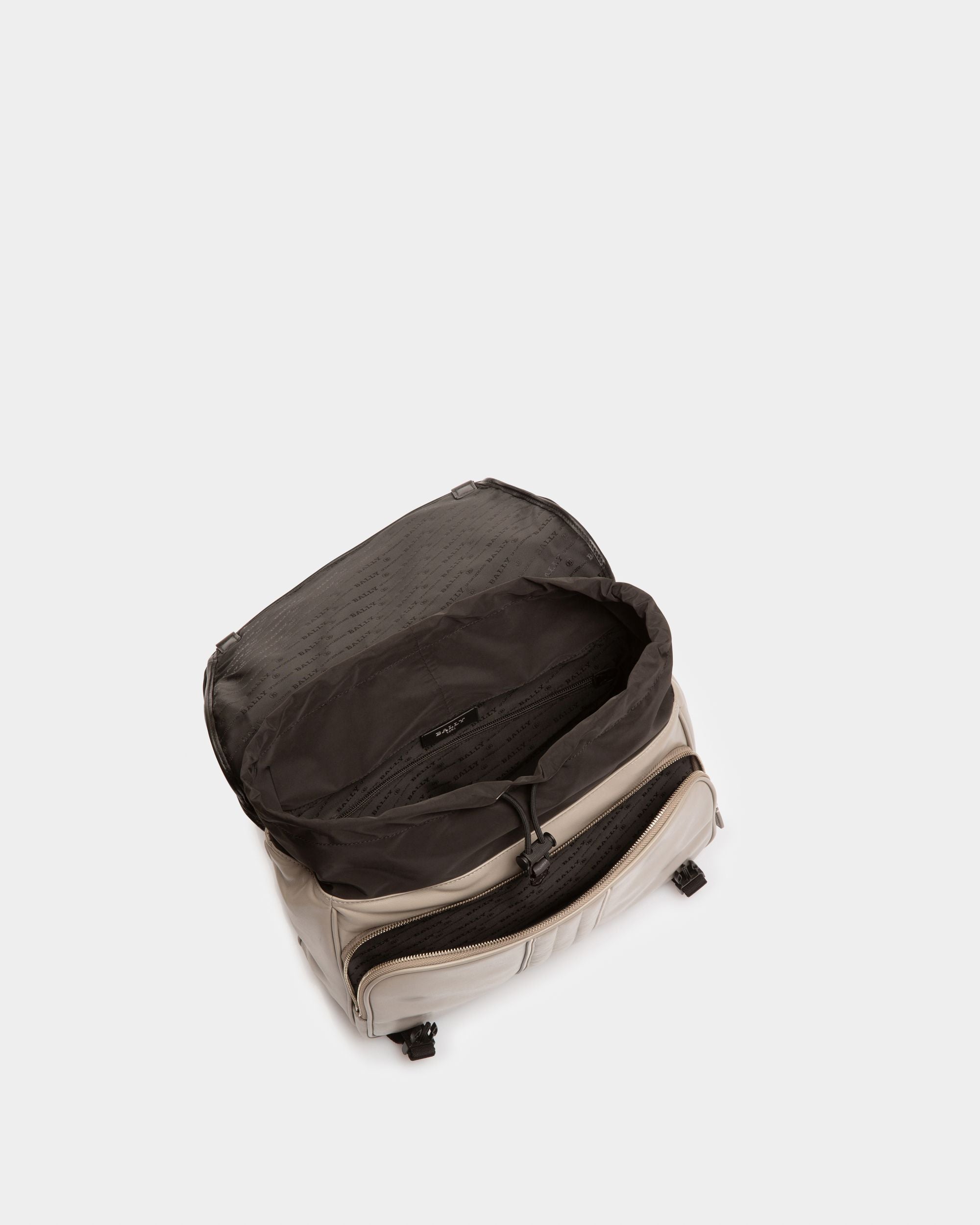 Adil Leather Messenger Bag In Sasso & Black - Men's - Bally - 04