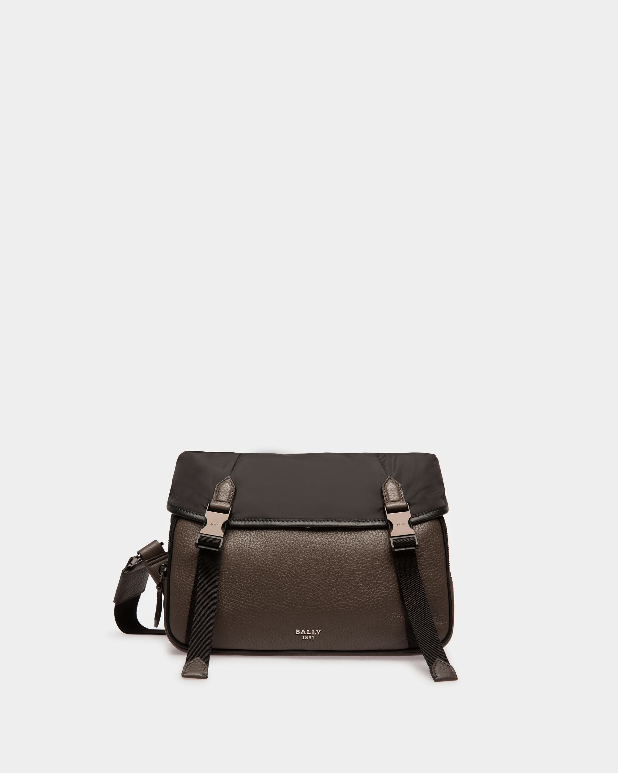 Borissey Recycled Nylon Messenger Bag In Black - Men's - Bally - 01