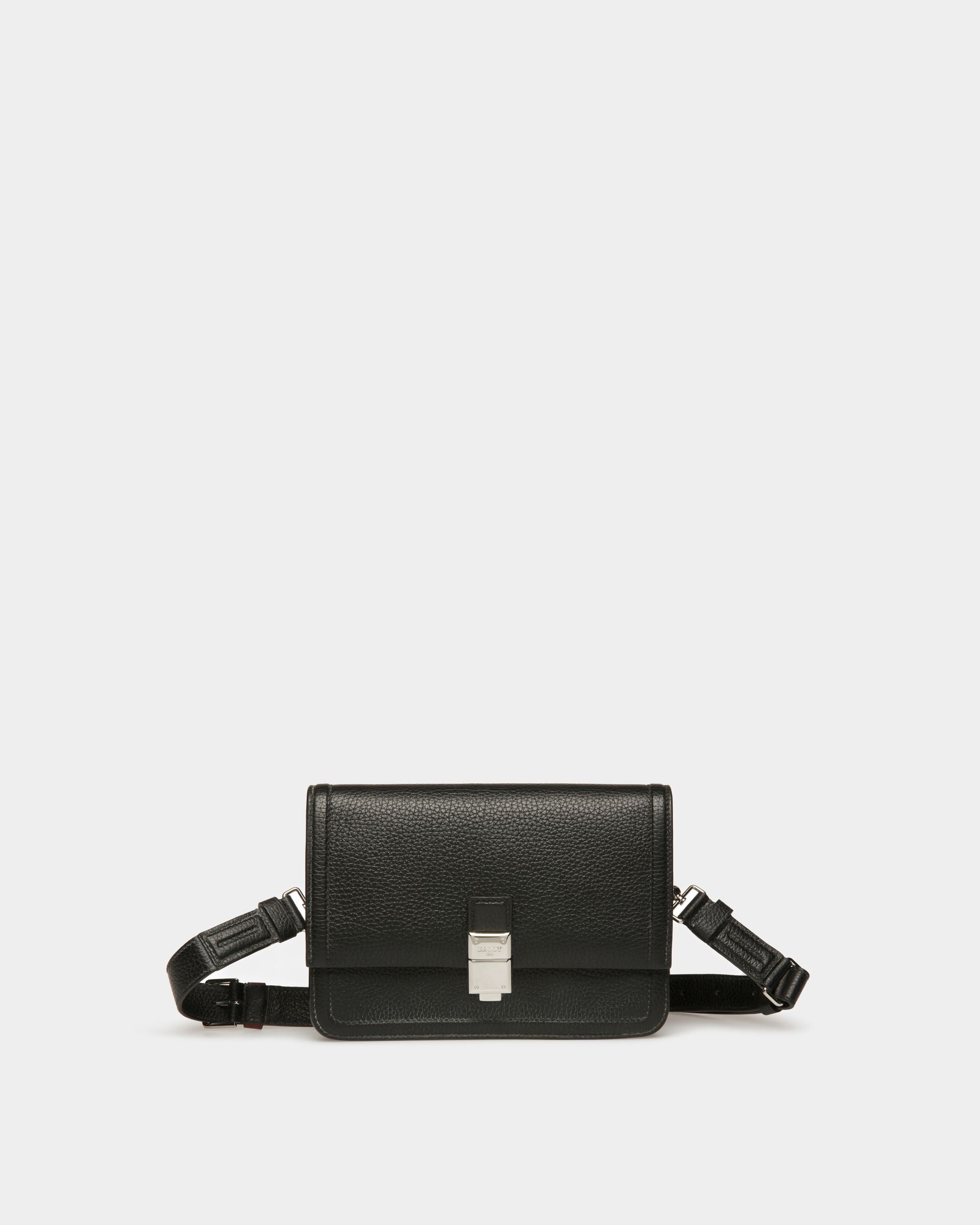 Sacres Leather Crossbody Bag In Black - Men's - Bally - 01