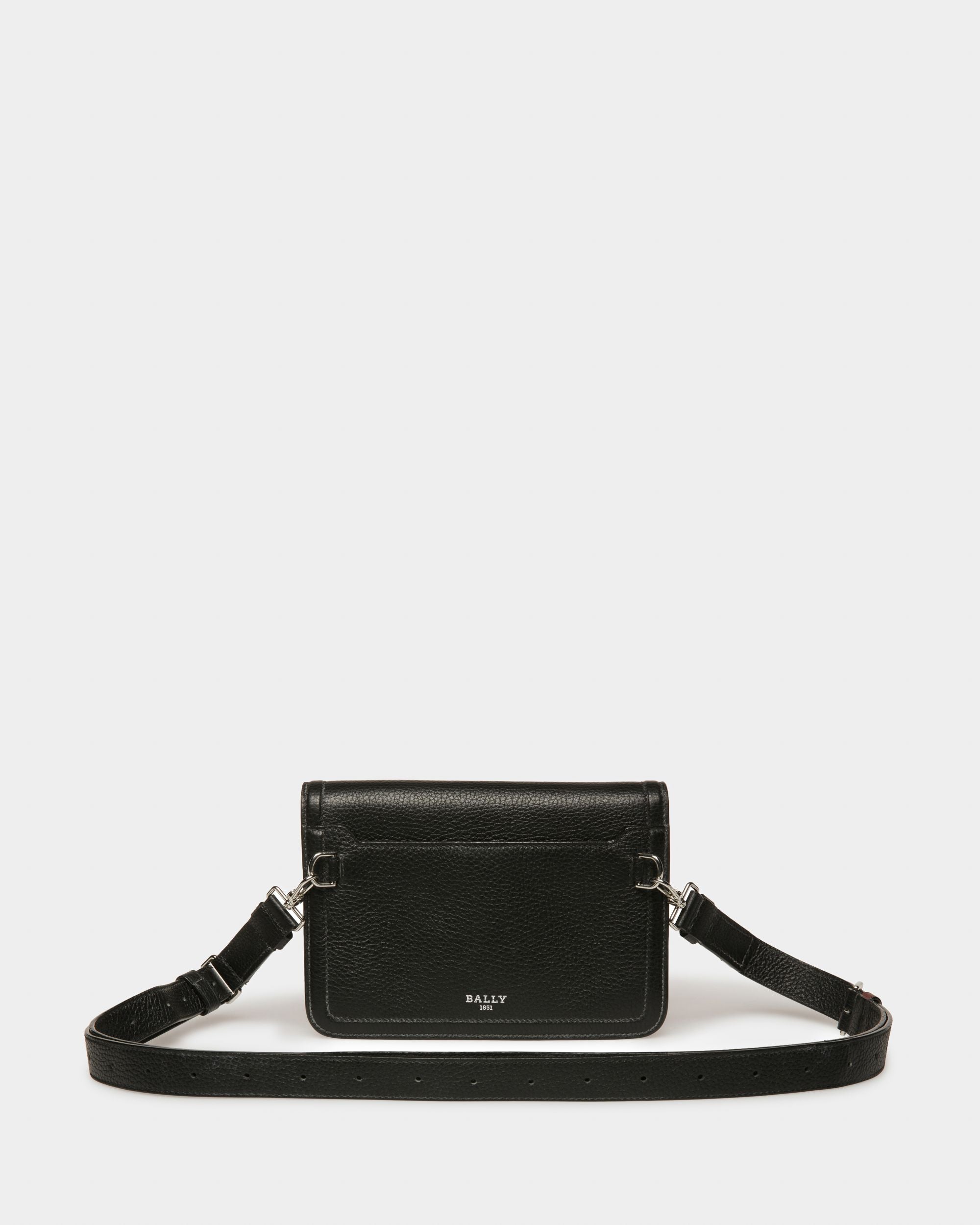 Sacres Leather Crossbody Bag In Black - Men's - Bally - 02