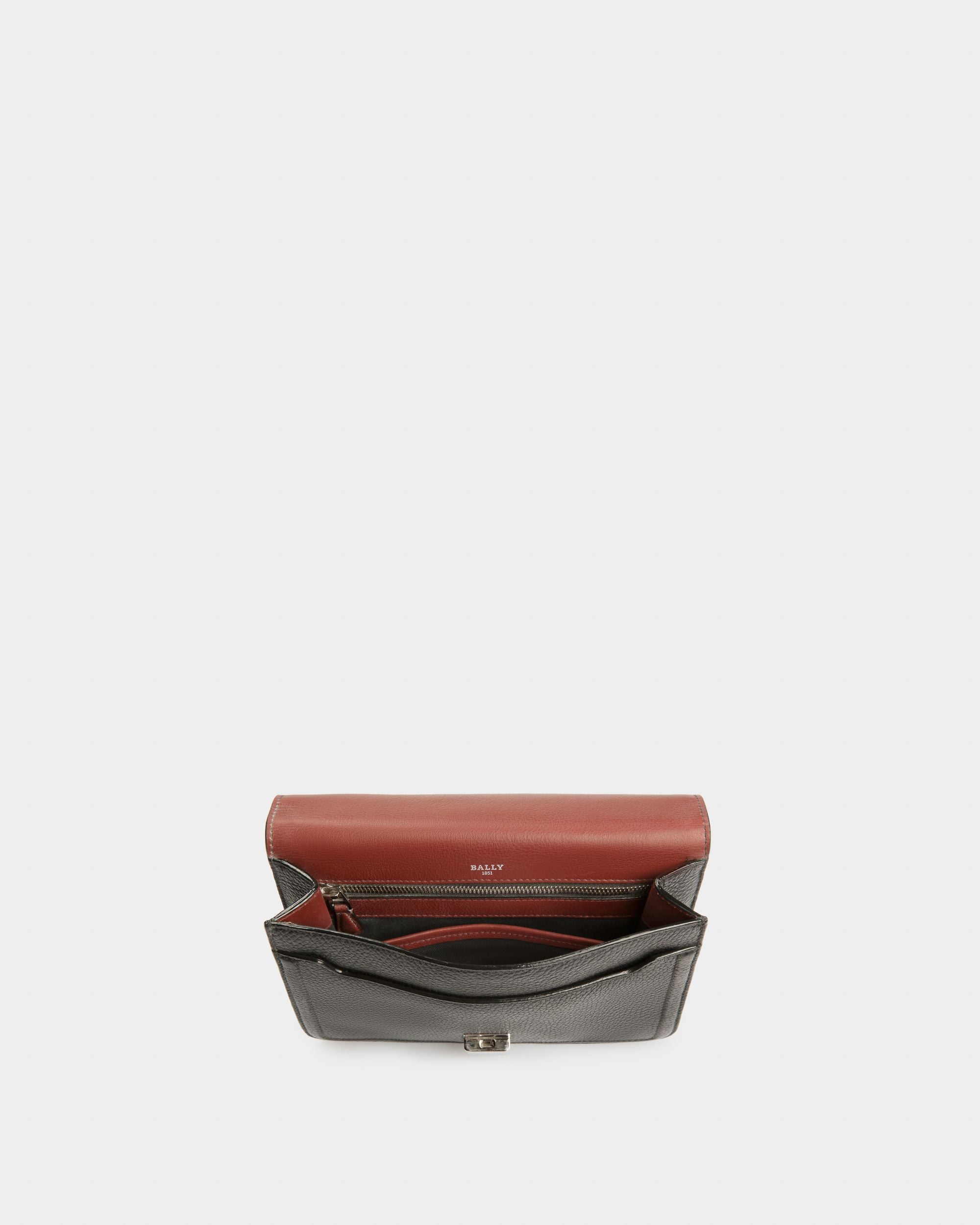 Sacres Leather Crossbody Bag In Black - Men's - Bally - 04