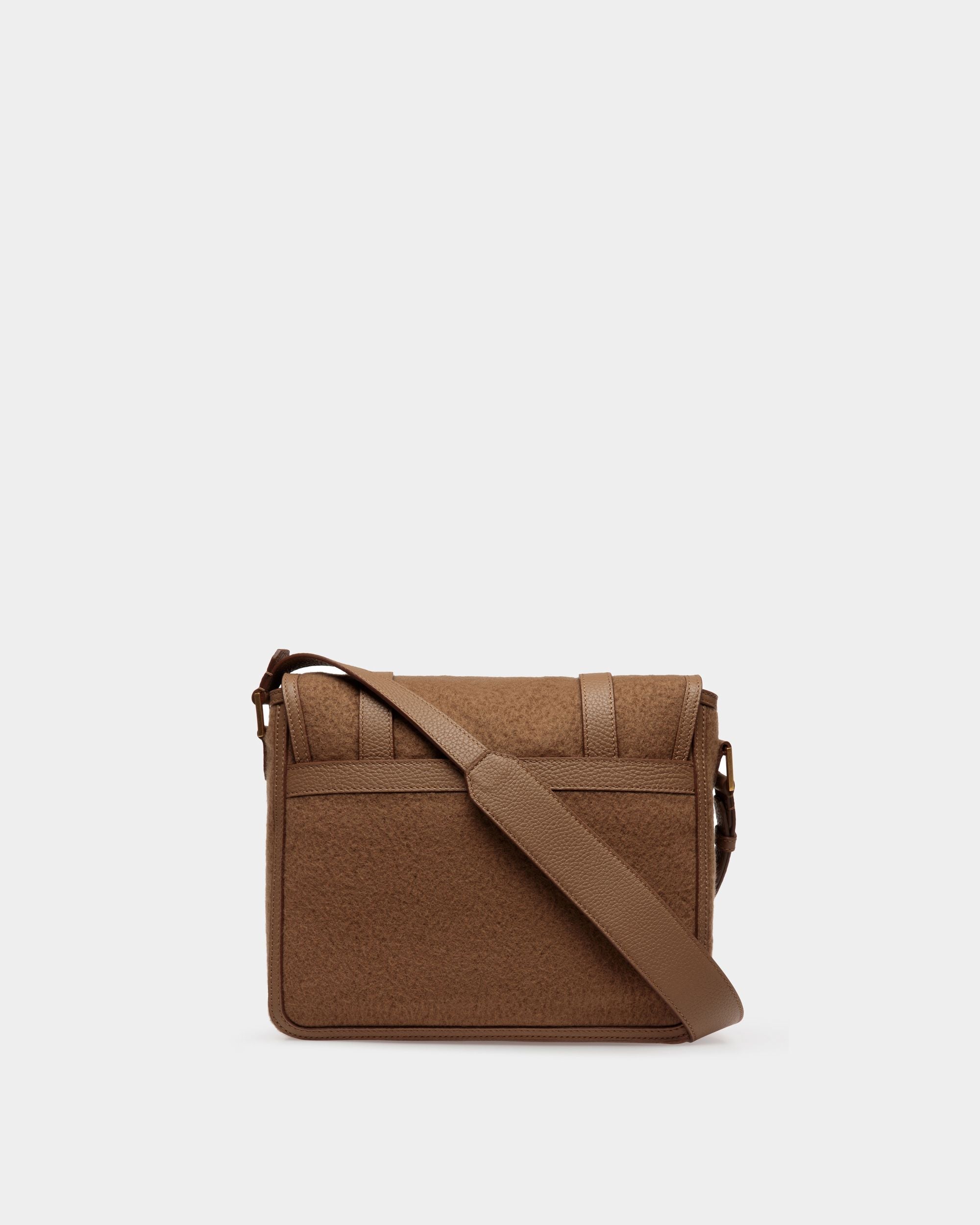 Gare Messenger Bag In Camel Fabric And Leather - Men's - Bally - 02