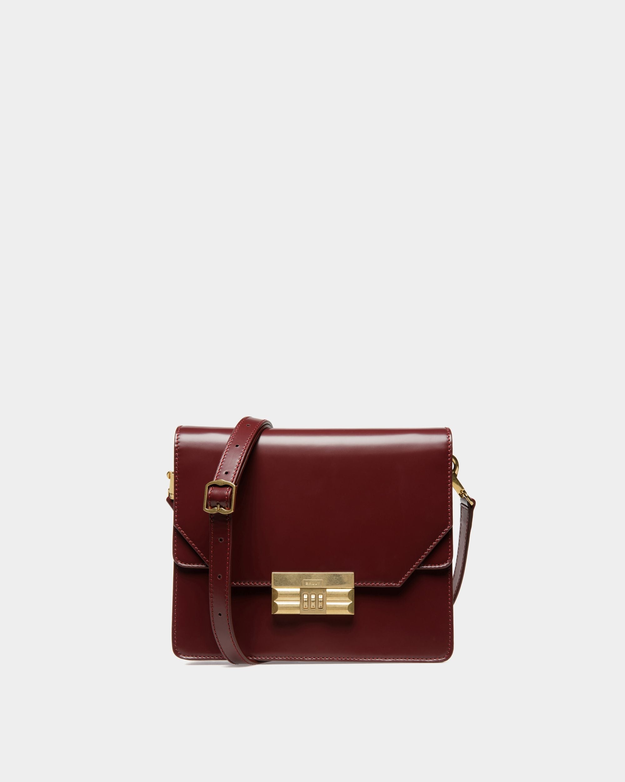 Busy Crossbody In Burgundy Leather - Men's - Bally - 01