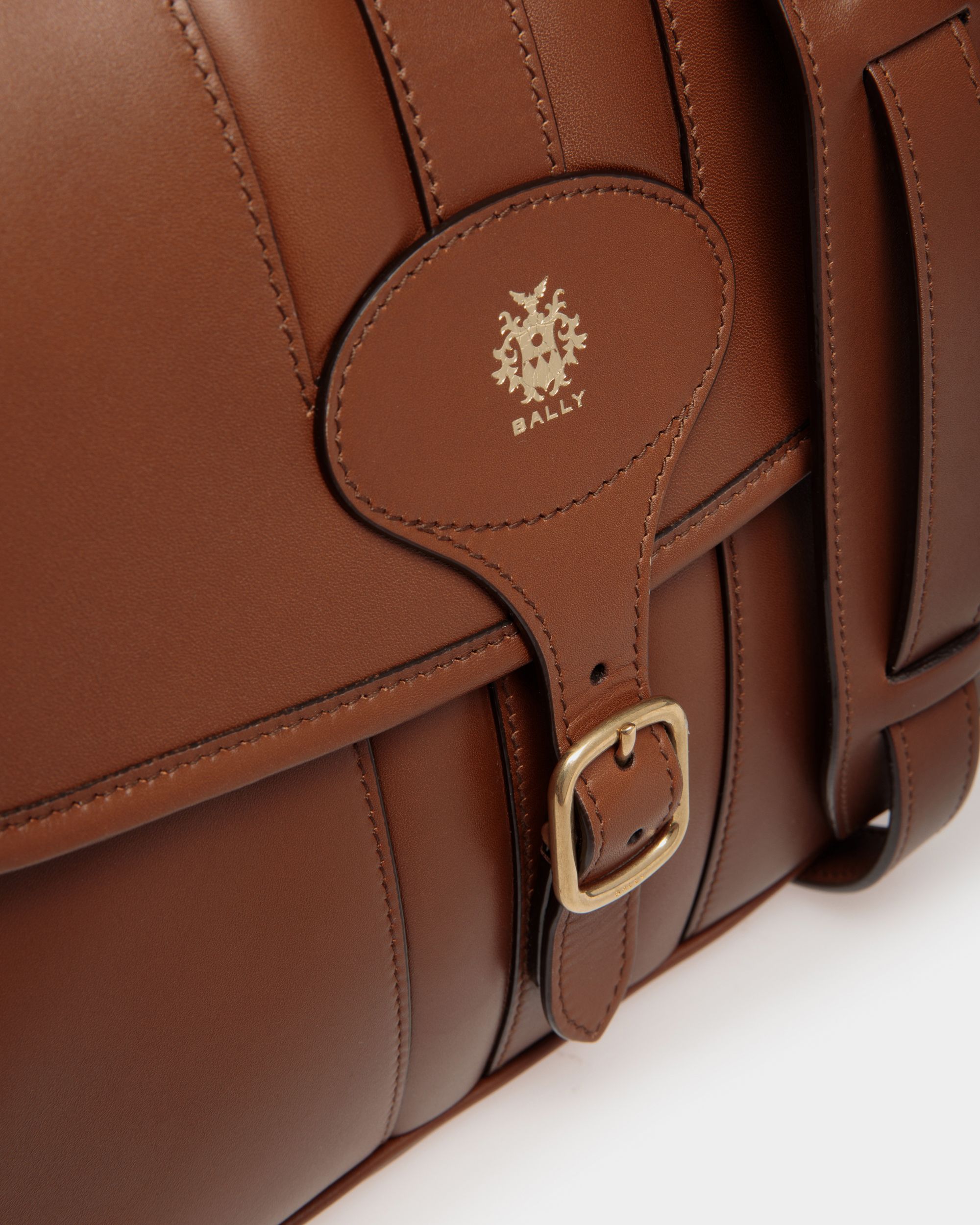 Men s Beckett Crossbody Bag in Brown Leather Bally