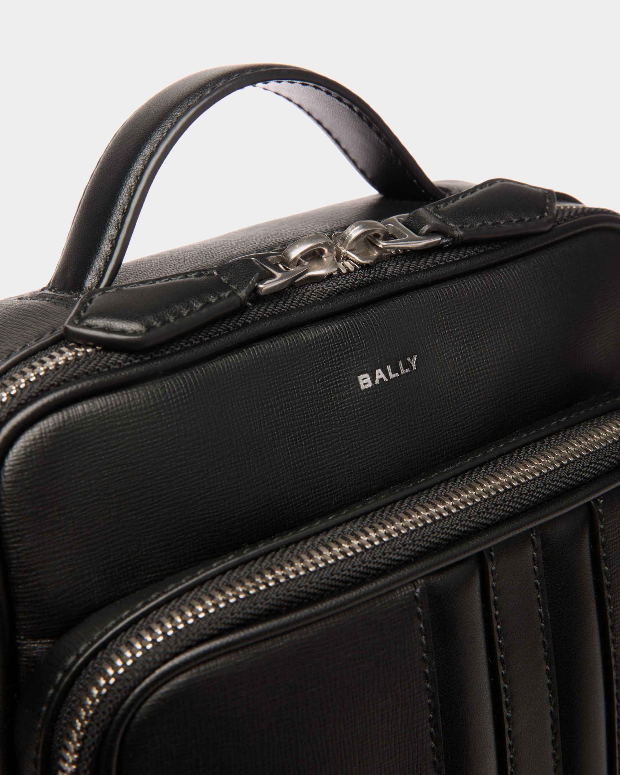 Mythos Crossbody Bag In Black Recycled Leather - Men's - Bally - 05