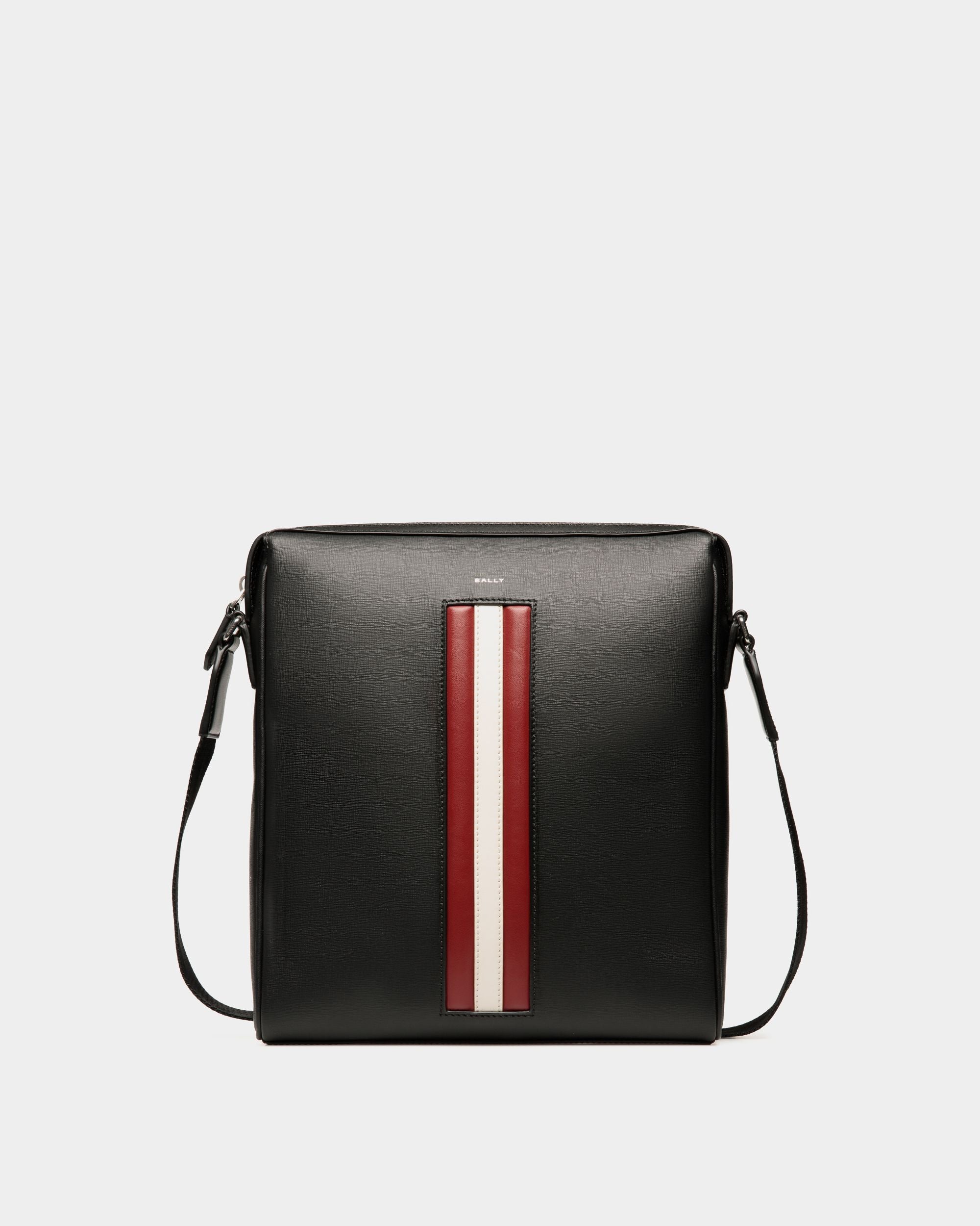 Mythos Crossbody Bag in Black Recycled Leather - Men's - Bally - 01