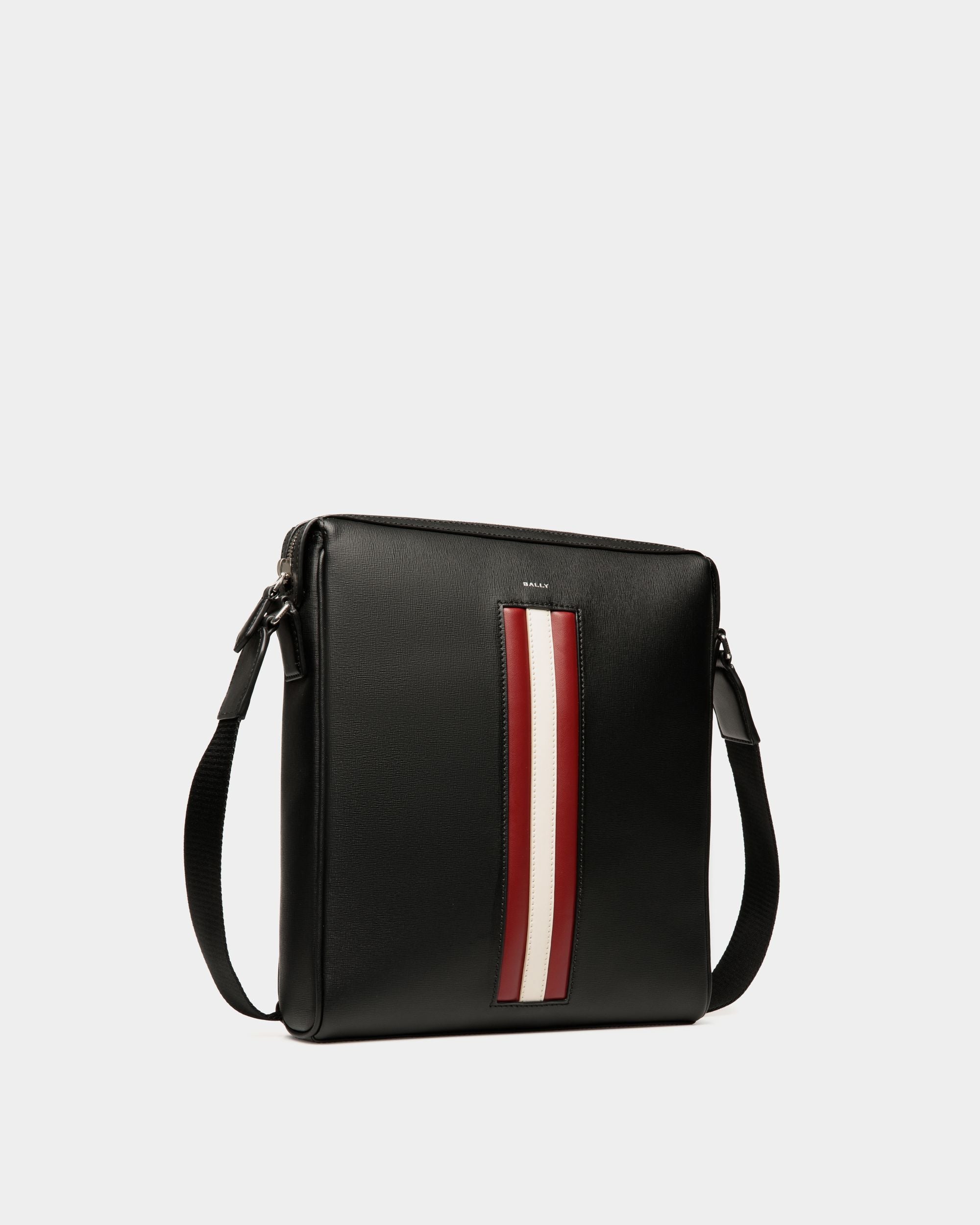 Mythos Crossbody Bag in Black Recycled Leather - Men's - Bally - 03