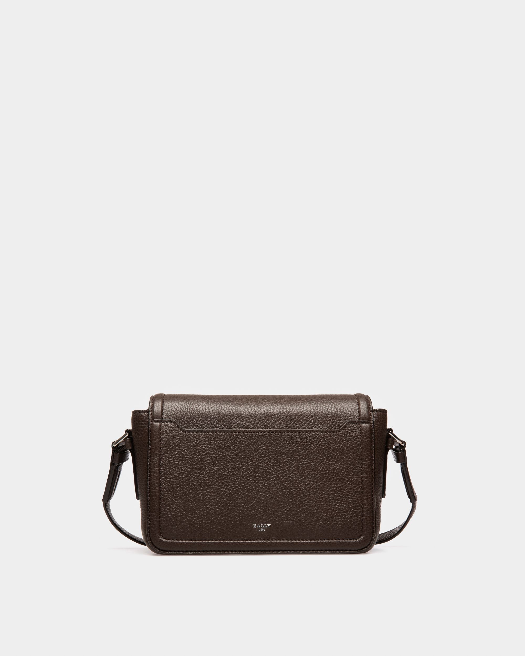 Soltedo Leather Messenger Bag In Ebony Brown - Men's - Bally - 03