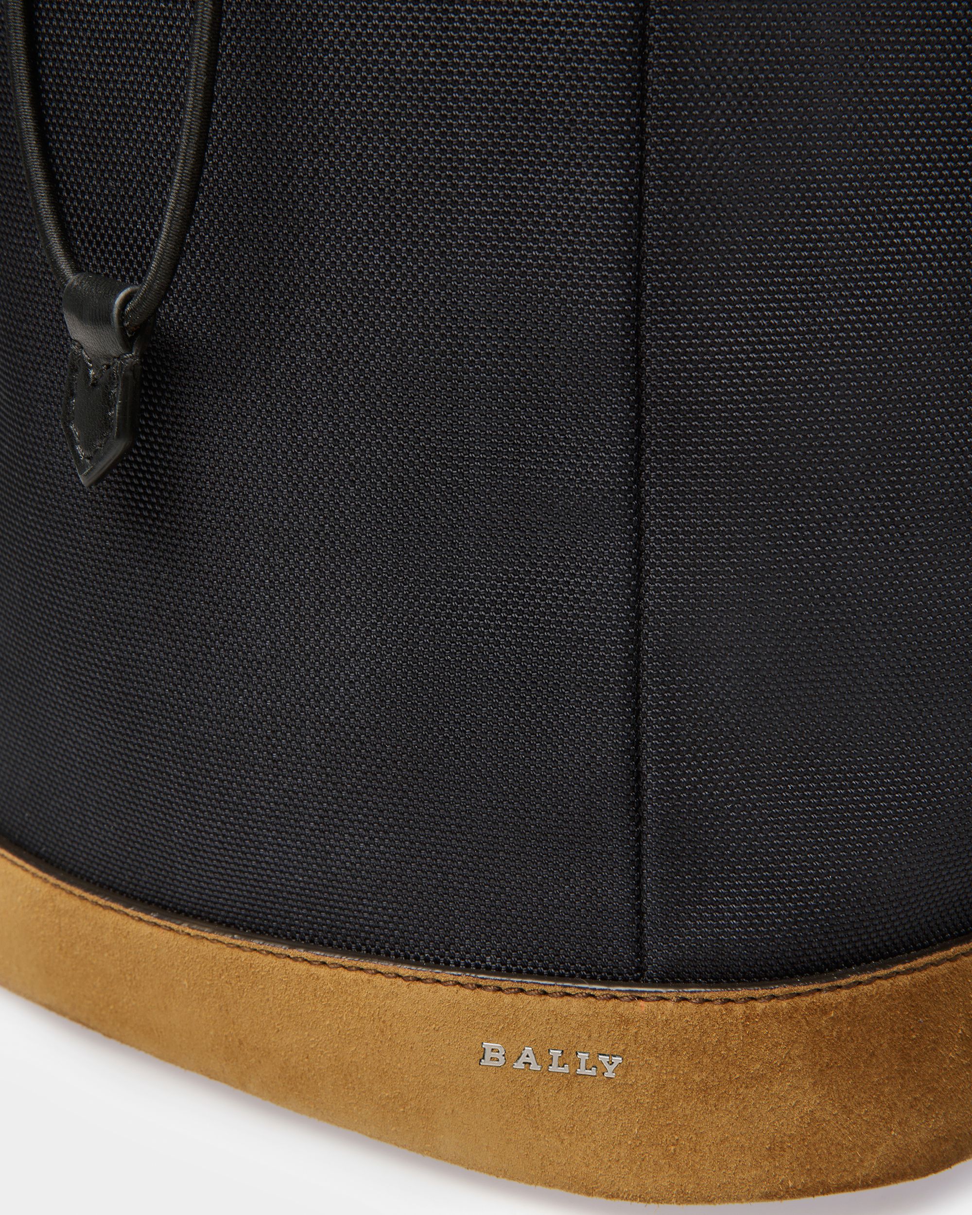 Cazes Leather And Nylon Sling Bag In Midnight - Men's - Bally - 10