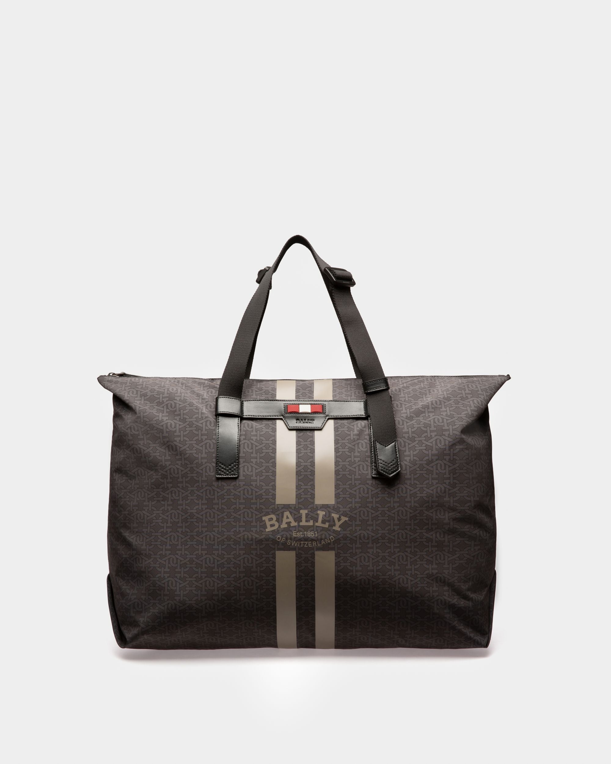Bally Escape Tote Bag In Black Nylon And Fabric - Men's - Bally - 01
