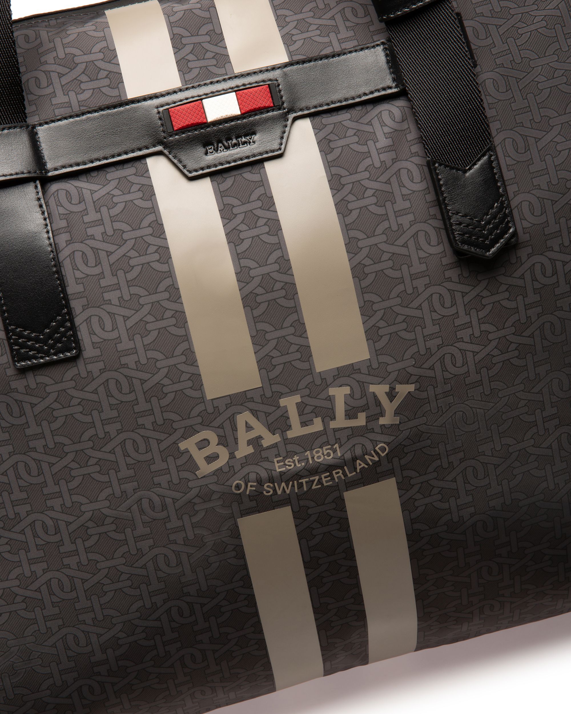 Bally Escape Tote Bag In Black Nylon And Fabric - Men's - Bally - 03