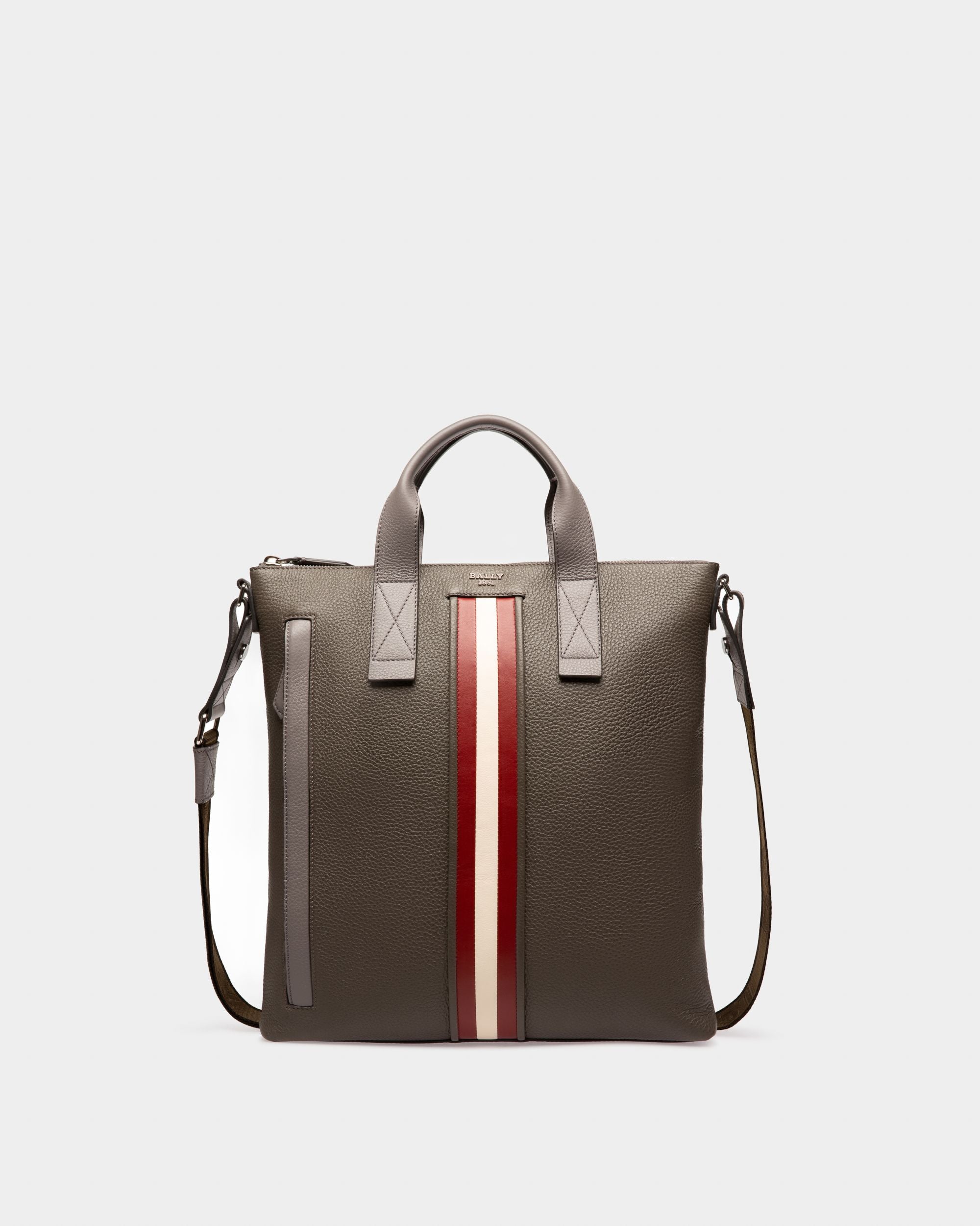 Higgins Leather Tote In Army Green - Men's - Bally - 01