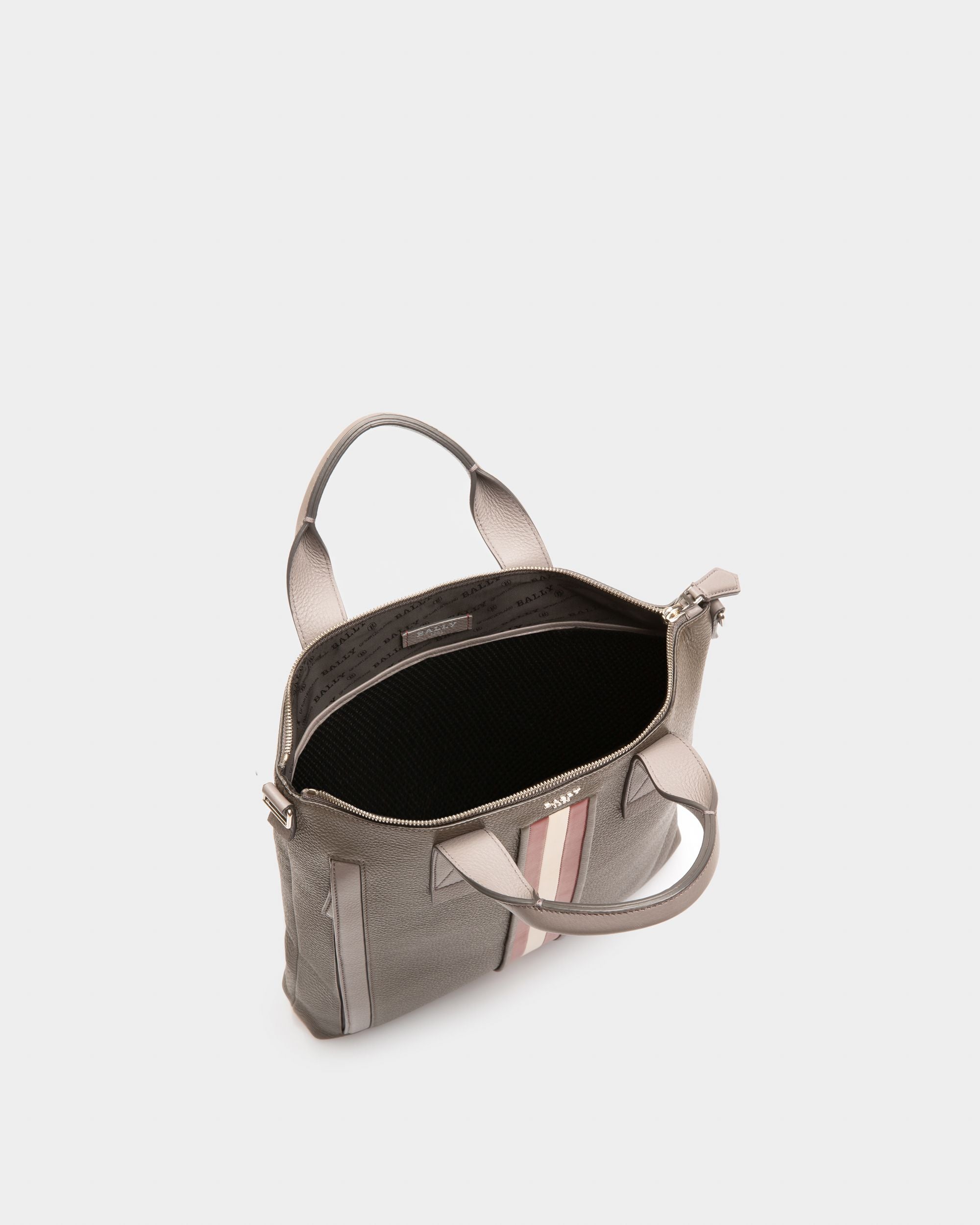 Higgins Leather Tote In Army Green - Men's - Bally - 04