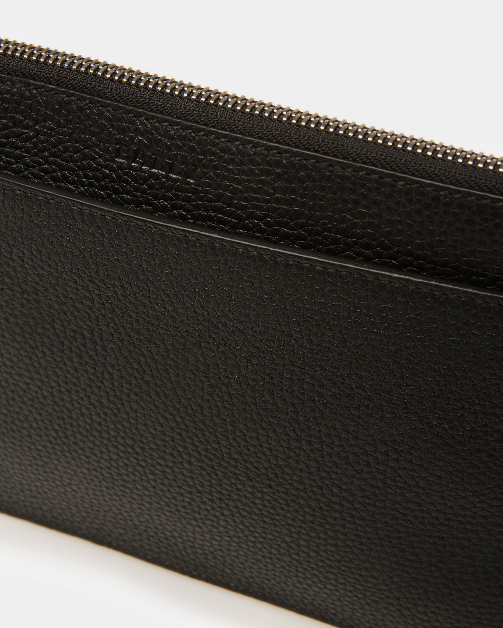 Havid Leather Tote In Black And Palladium - Men's - Bally - 08